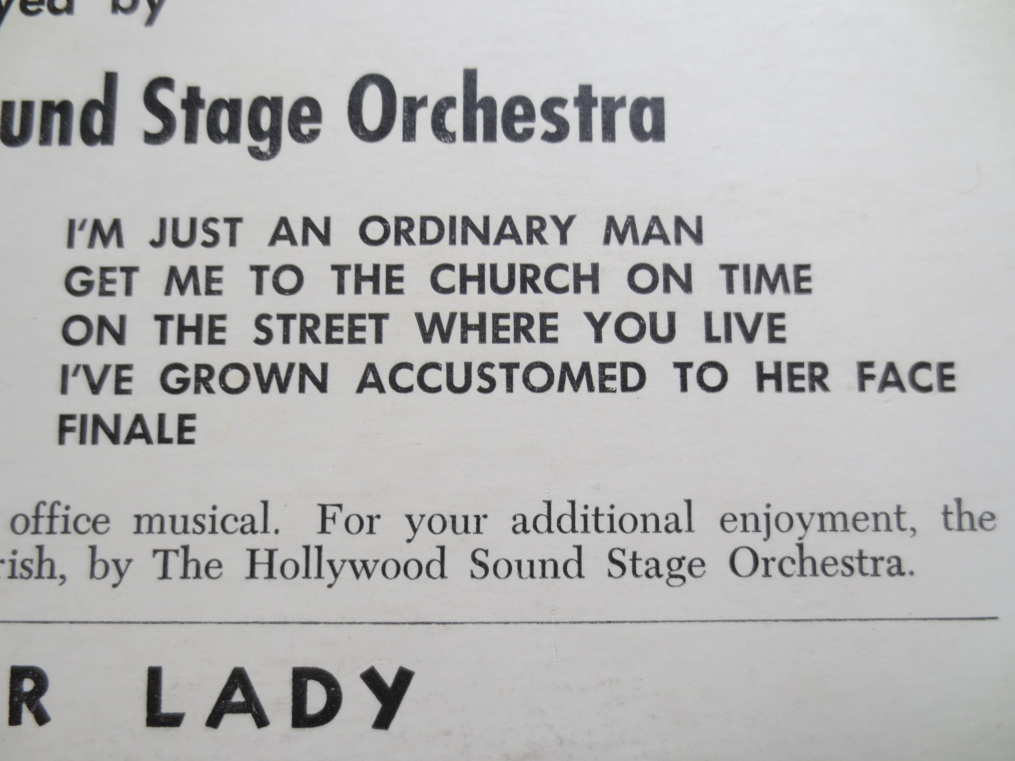 MY FAIR LADY, Broadway Albums, Broadway Records, Broadway Music, Soundtrack Albums, Hollywood Orchestra, Vintage Records, 1959 Records