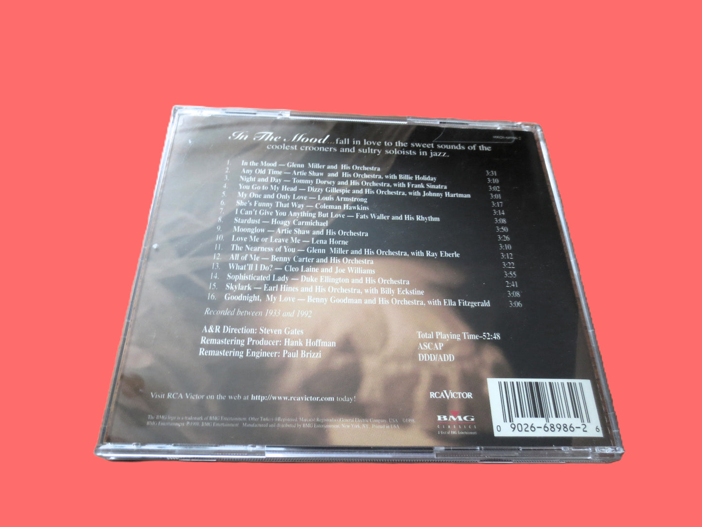 In the MOOD, The ROMANCE of Jazz, 1998 Compact Disc, Vintage Cd