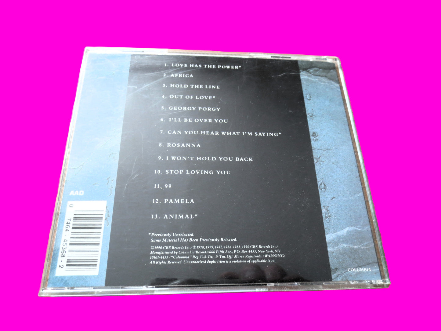 TOTO, Greatest HITS Cd, Past to PRESENT, 1977-1990, Vintage Cd, Compact Disc