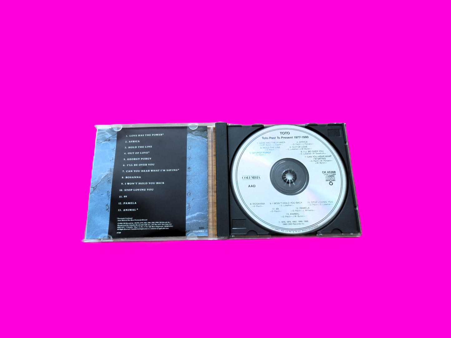 TOTO, Greatest HITS Cd, Past to PRESENT, 1977-1990, Vintage Cd, Compact Disc