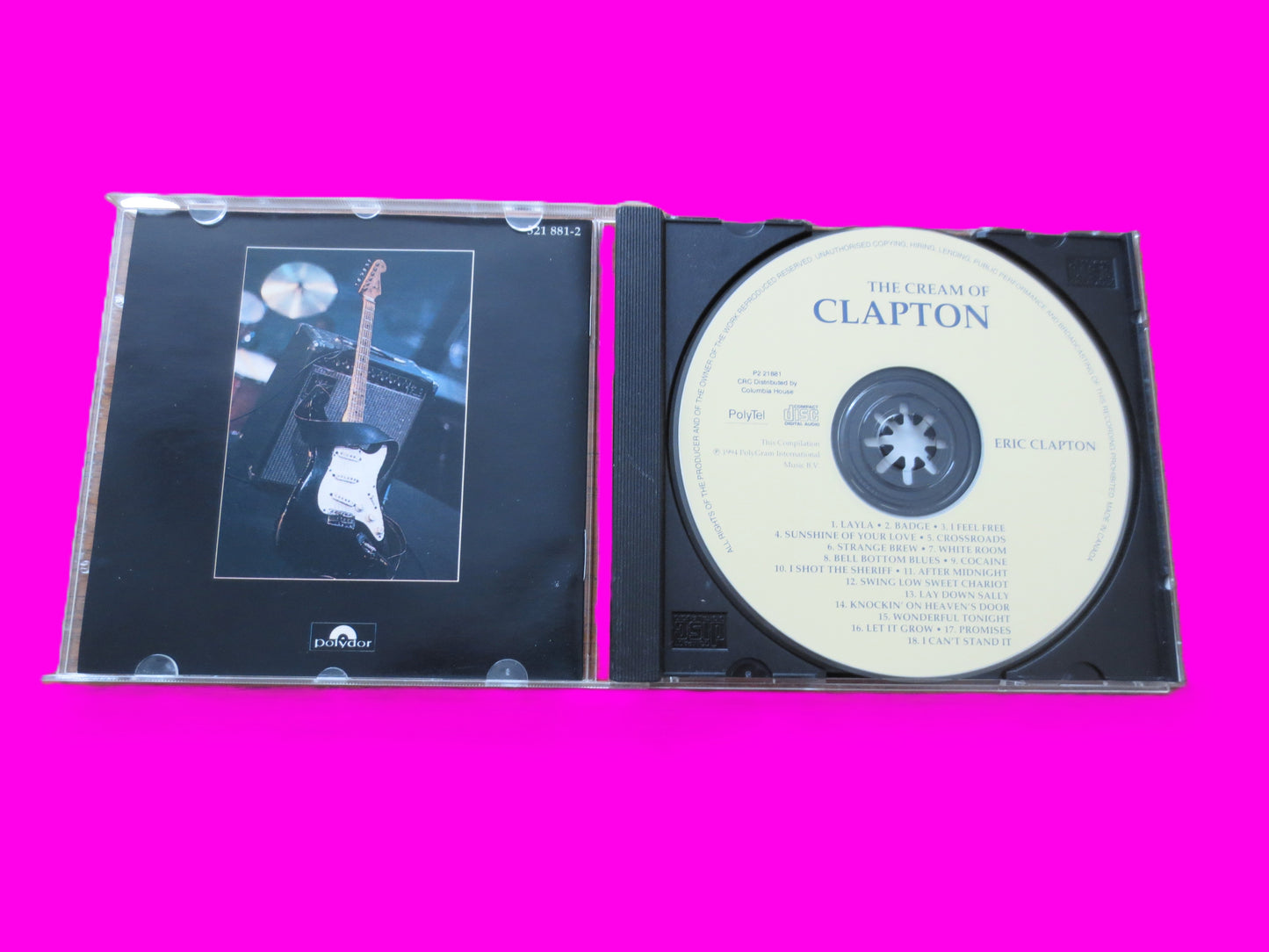 ERIC CLAPTON, CREAM of Clapton, Vintage Rock Album, 1994 Record, Vinyl Lp