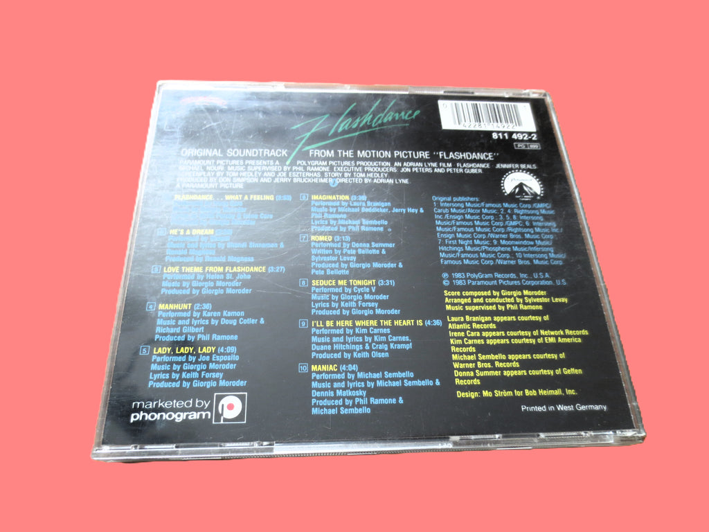FLASHDANCE, Movie SOUNDTRACK, 1983 Compact Disc, Vintage Cd