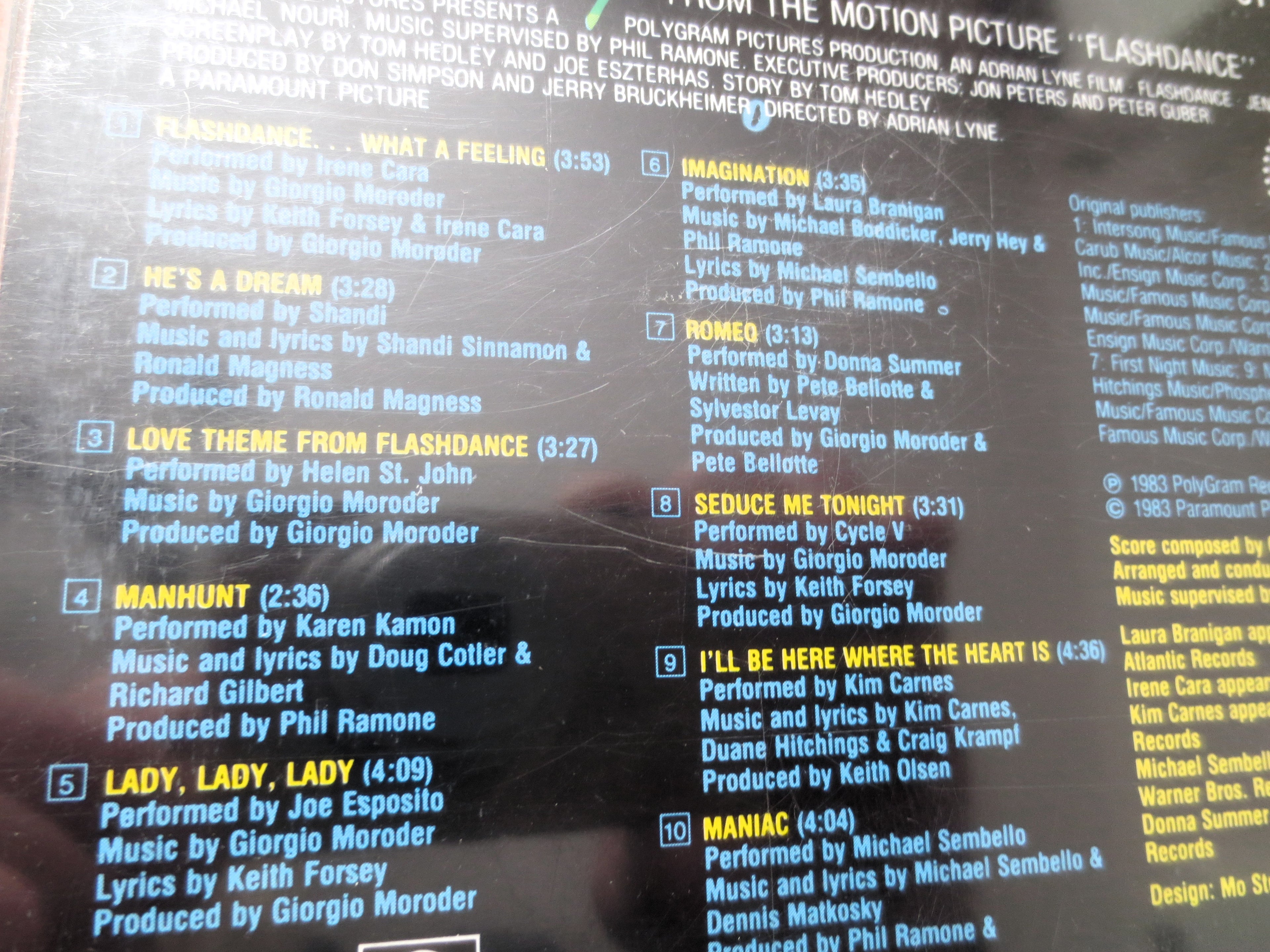 FLASHDANCE, Movie SOUNDTRACK, 1983 Compact Disc, Vintage Cd