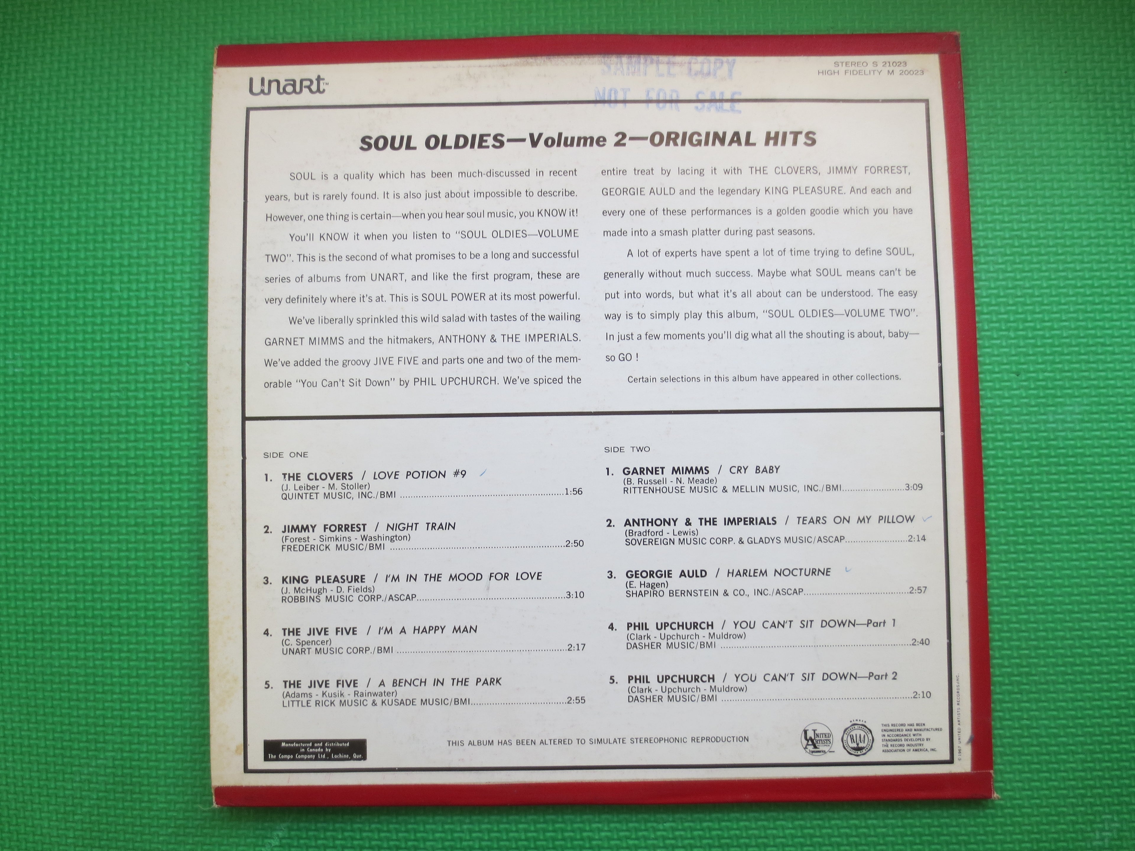SOUL OLDIES, Vol. 2, 1967 Vinyl Record, Soul Album, Vintage Lp