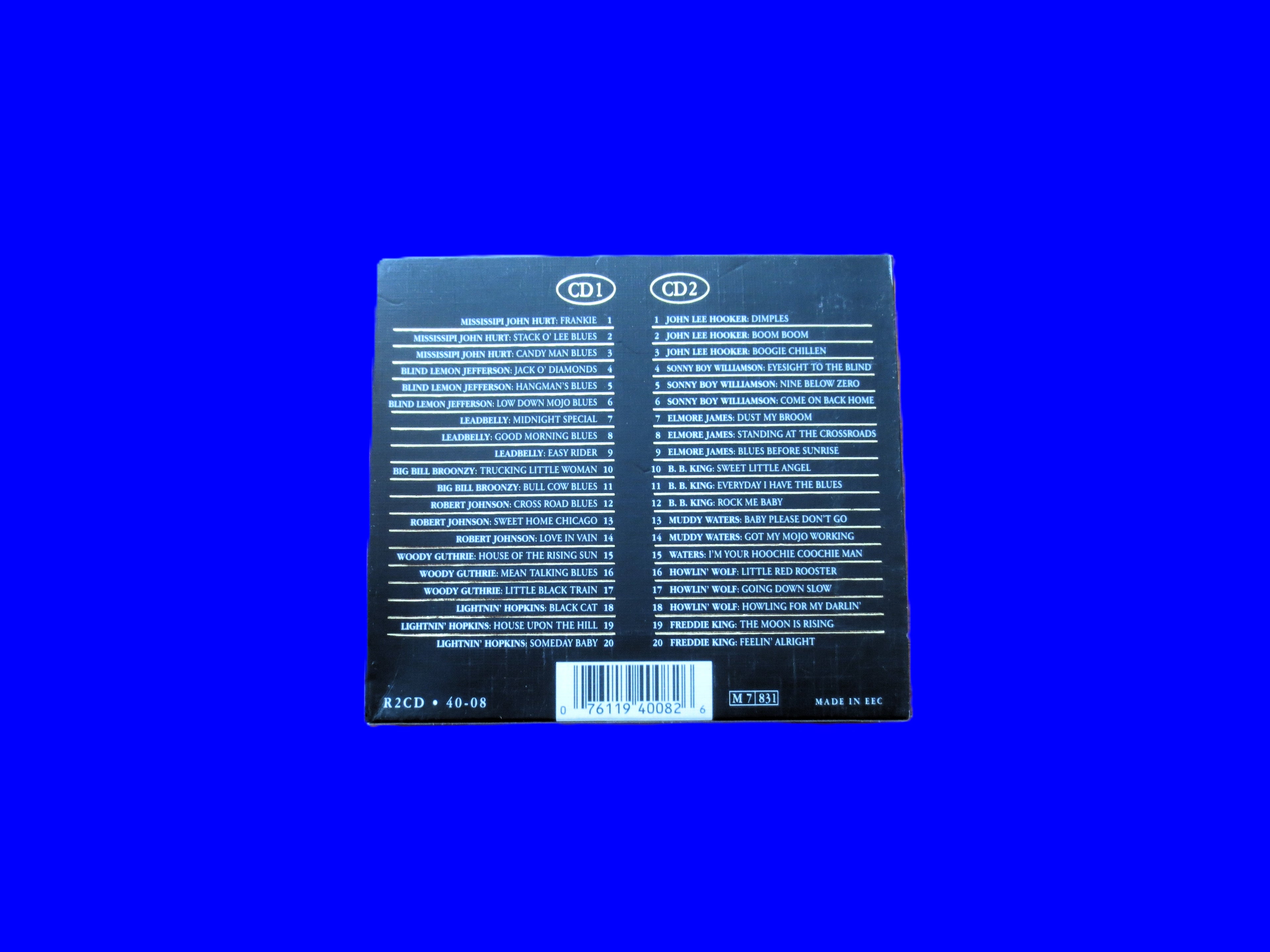 The BLUES, GOLD COLLECTION, Double Cd, 40 Classic Performances, 1994 Compact Disc,