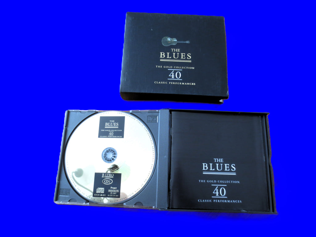The BLUES, GOLD COLLECTION, Double Cd, 40 Classic Performances, 1994 Compact Disc,