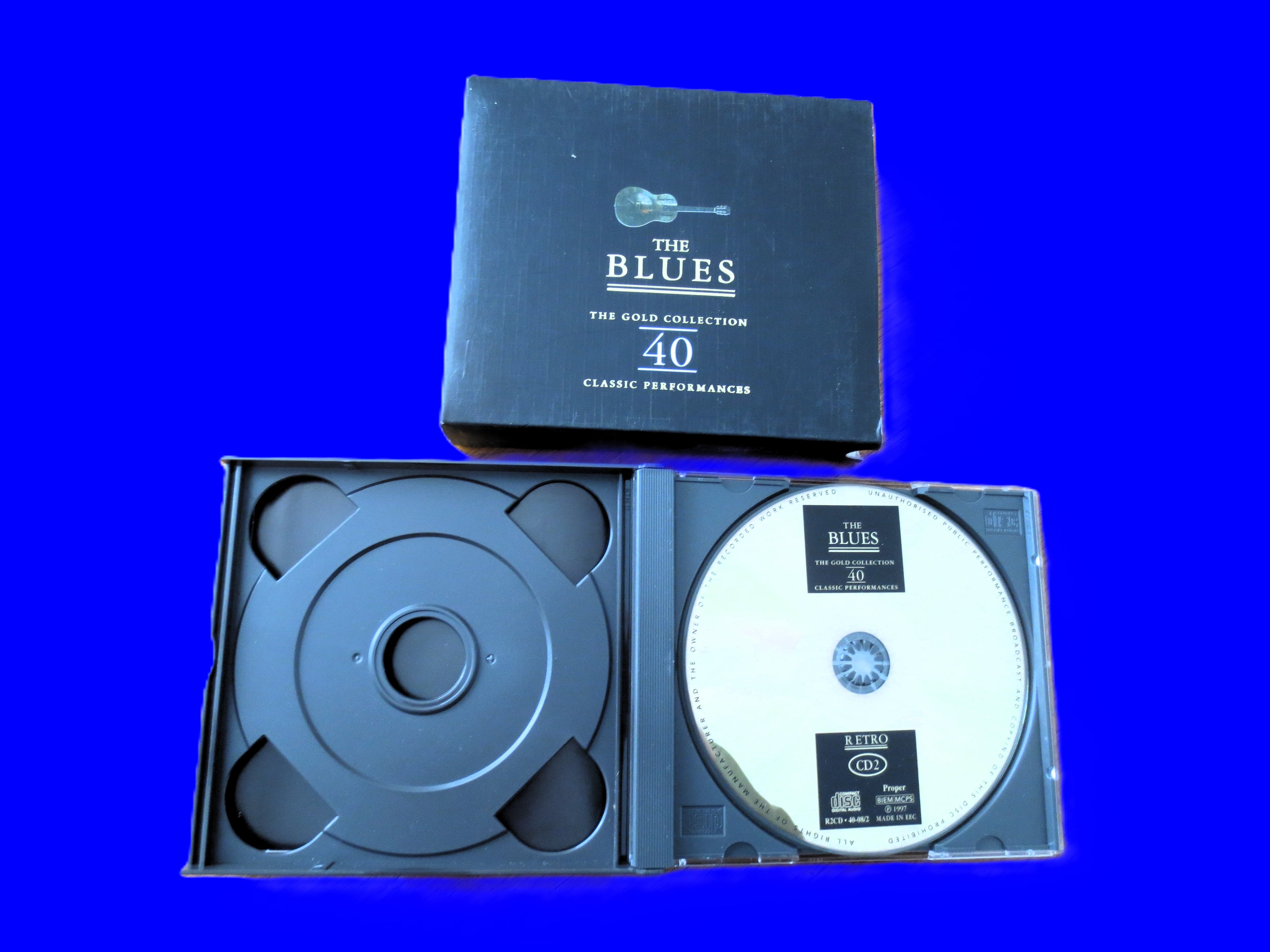 The BLUES, GOLD COLLECTION, Double Cd, 40 Classic Performances, 1994 Compact Disc,