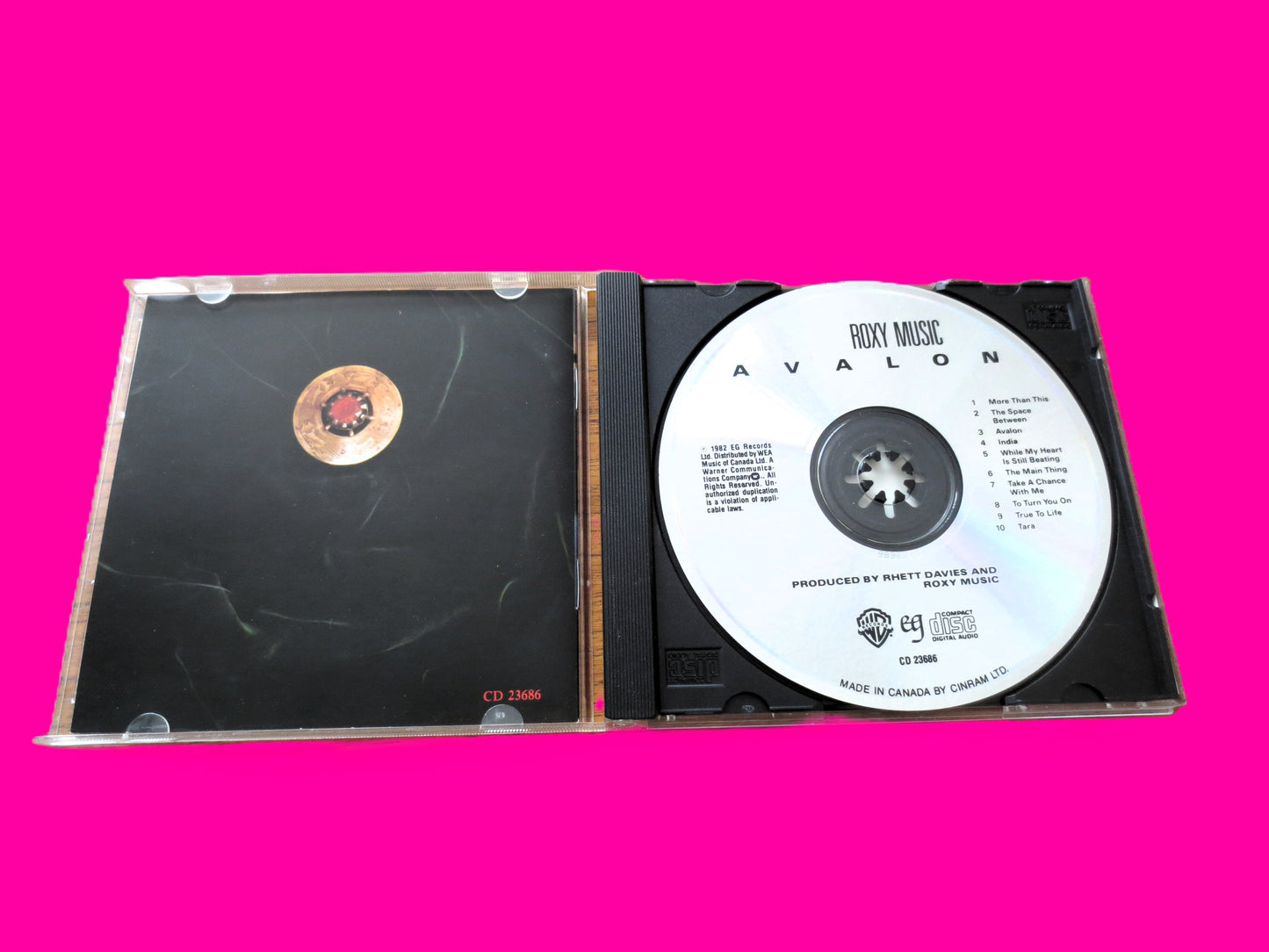 ROXY MUSIC, AVALON, Rock Music, 1985 Compact Disc, Vintage Cd