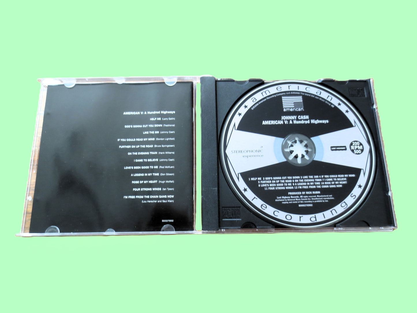 JOHNNY CASH, AMERICAN V, A Hundred Highways, Compact Disc, Vintage Cd