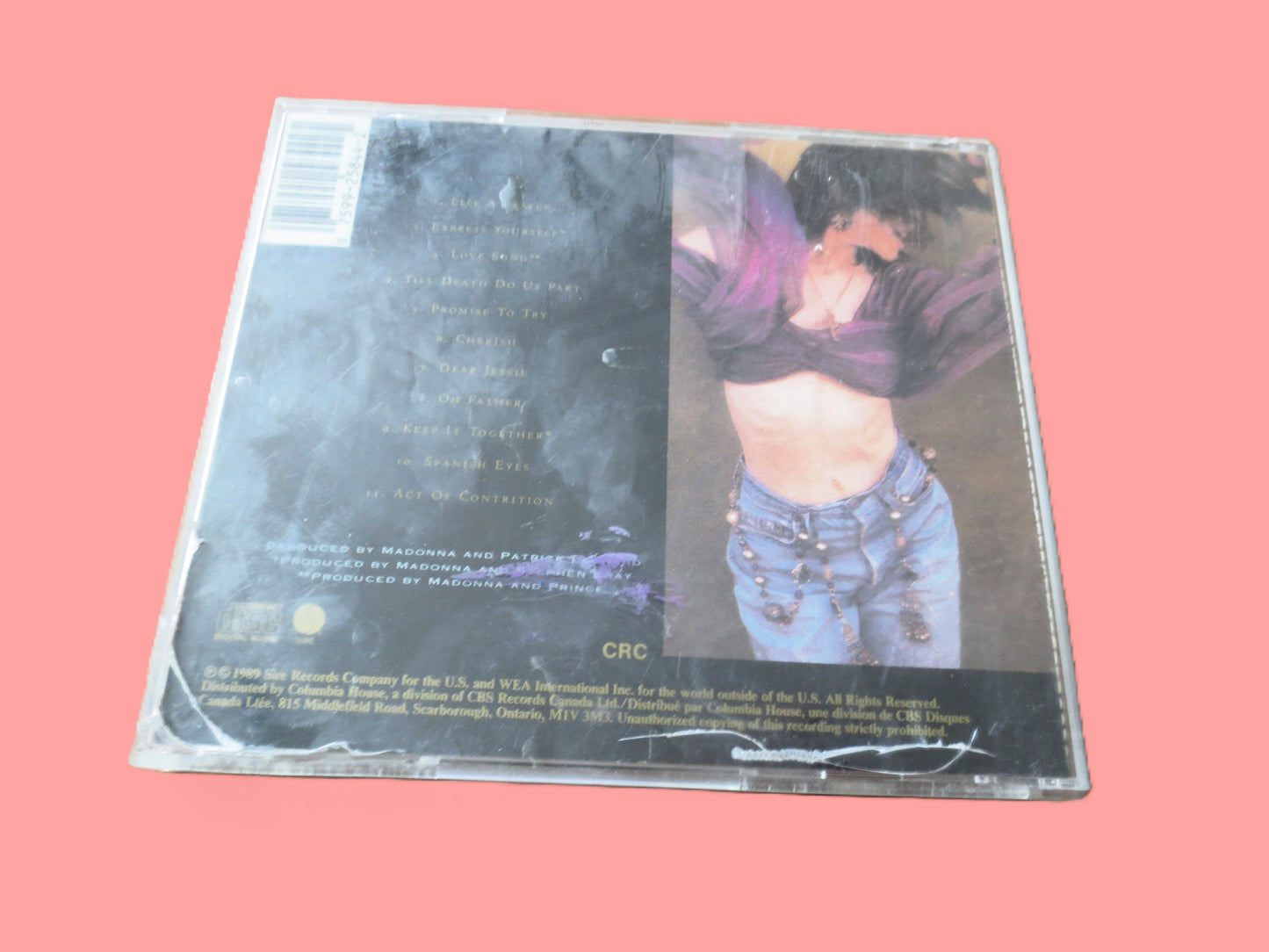 MADONNA, LIKE a PRAYER, Disco Music, 1989 Compact Disc, Vintage Cd