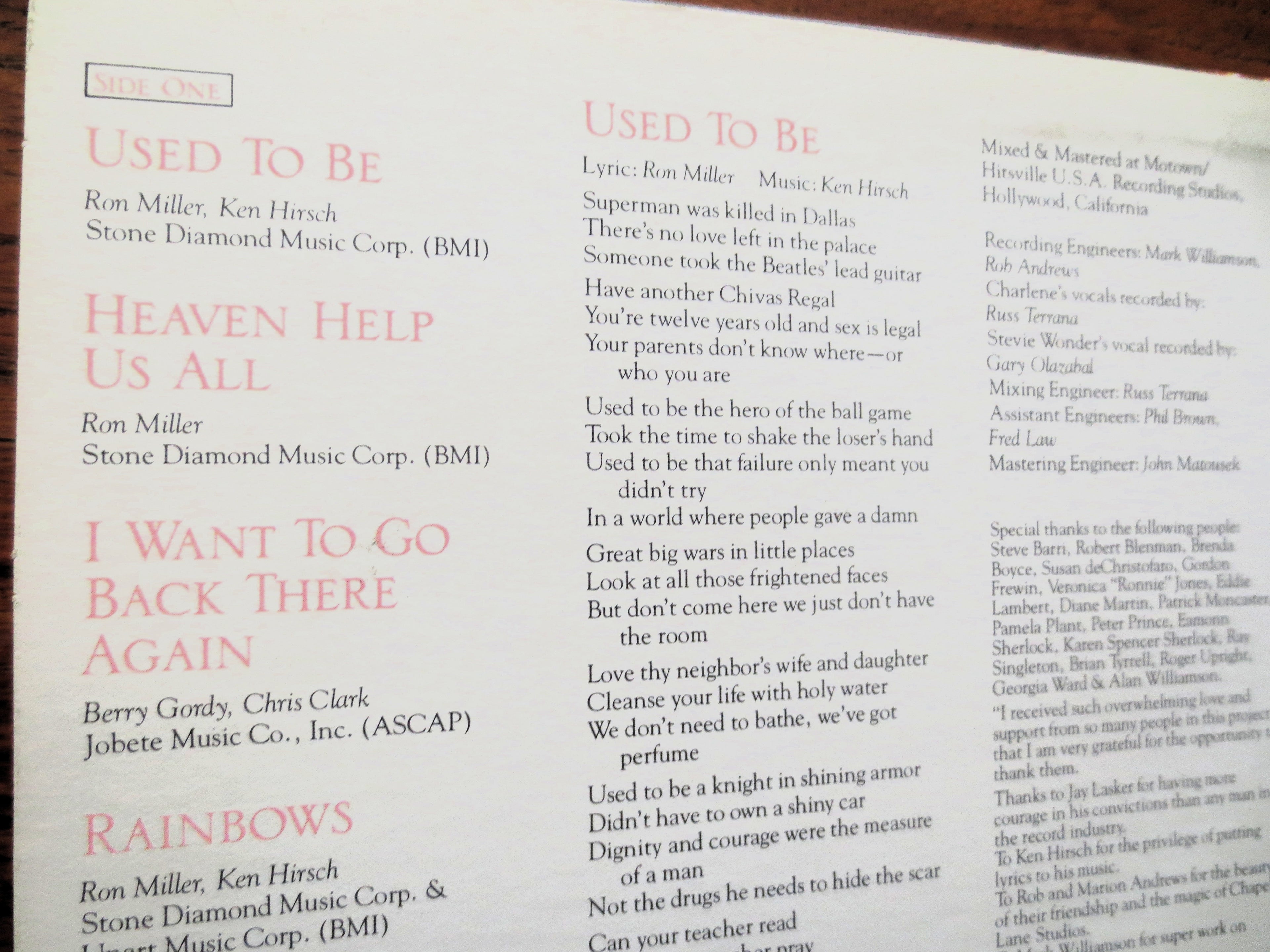 Charlene – Used to Be (1982) Vinyl LP