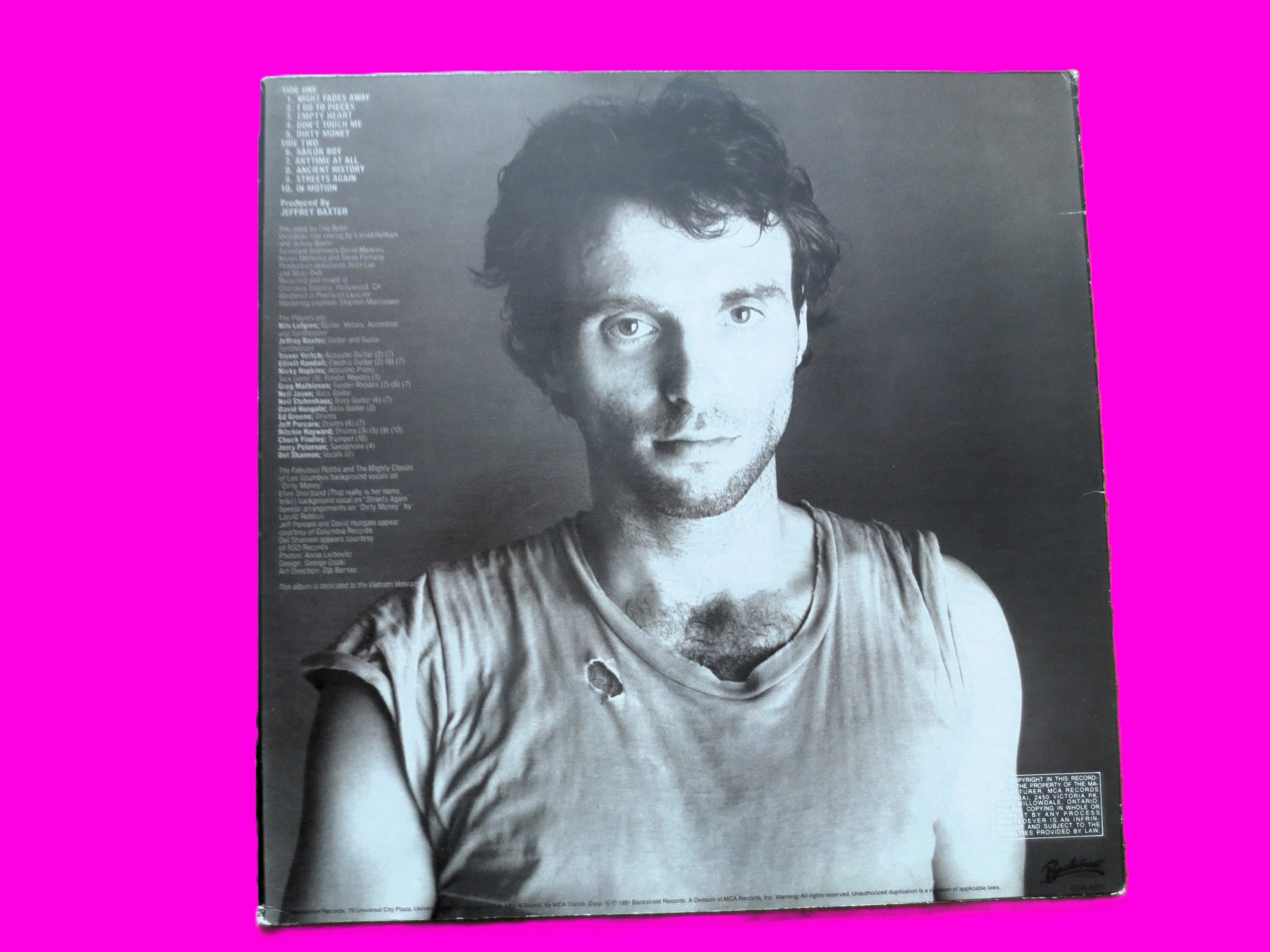 NILS LOFGREN, NIGHT Fades Away, Vintage Rock Album, 1981 Record, Vinyl Lp