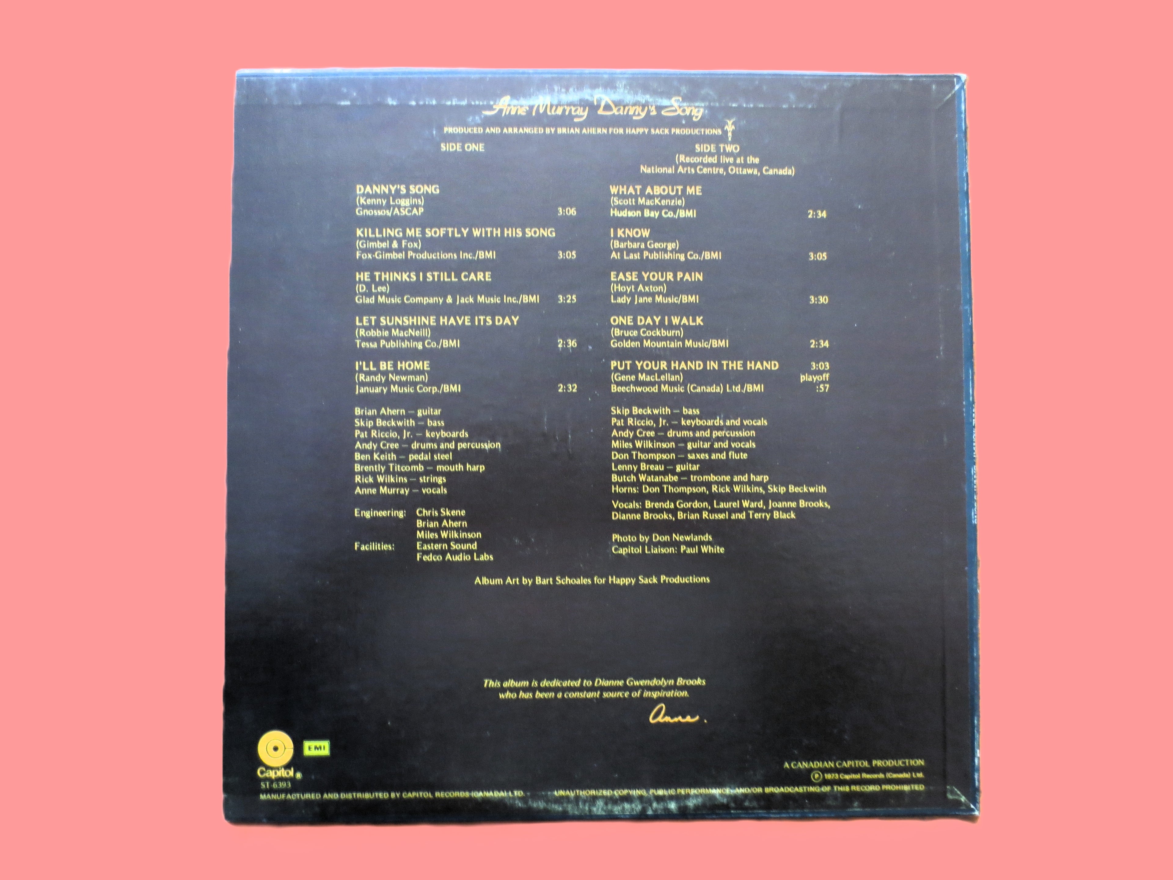Anne Murray – Danny's Song (1973) Vinyl LP