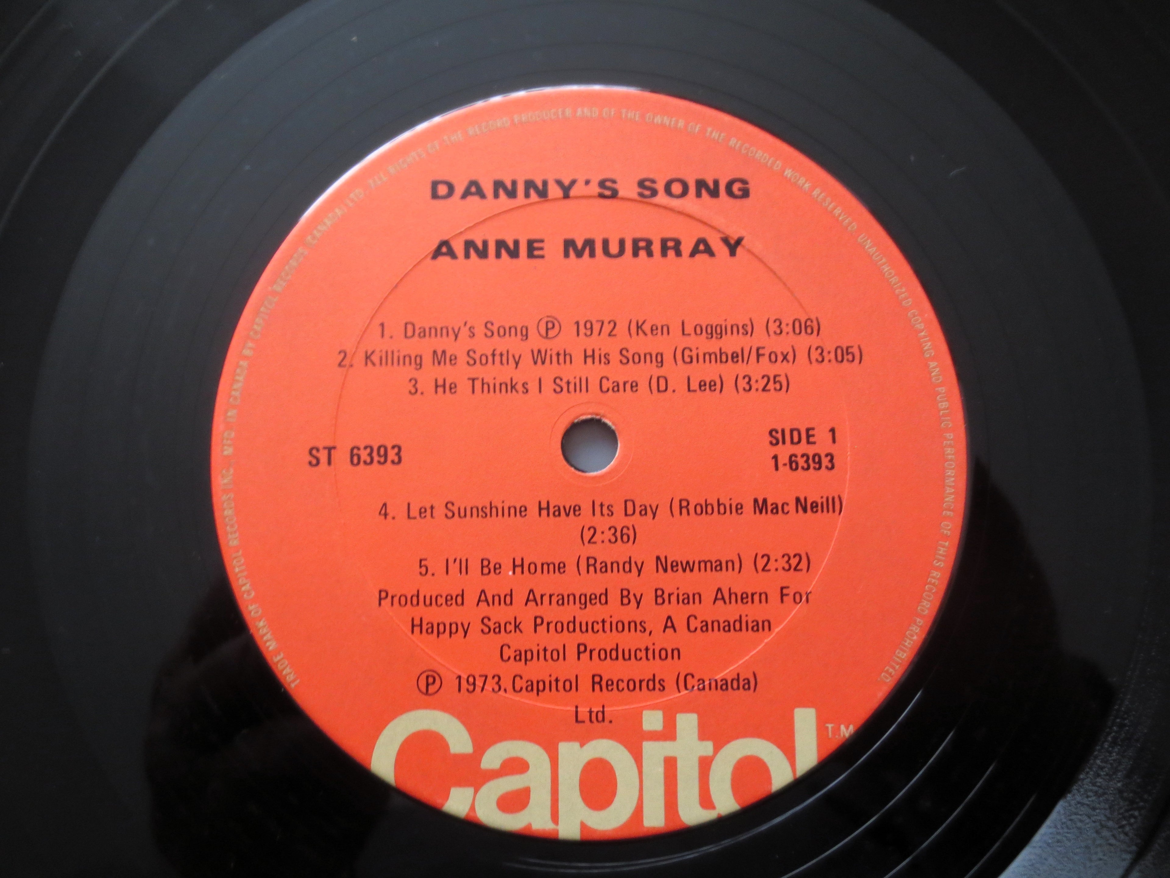 Anne Murray – Danny's Song (1973) Vinyl LP