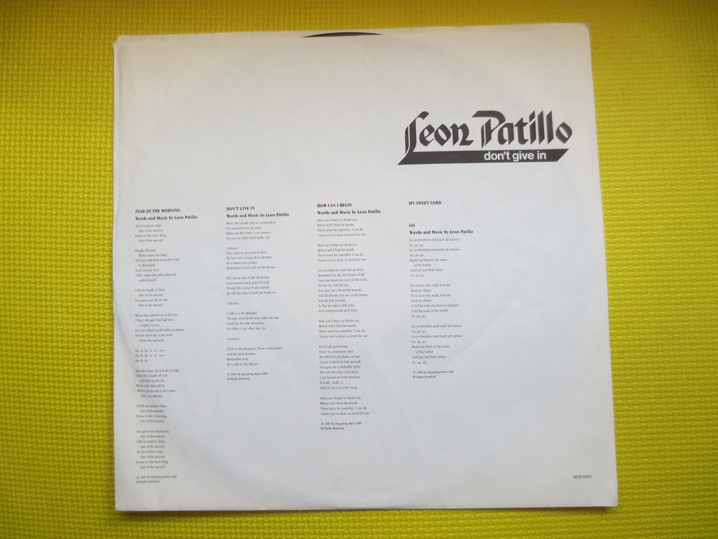 Leon Patillo – Don't Give In (1981) Vinyl LP
