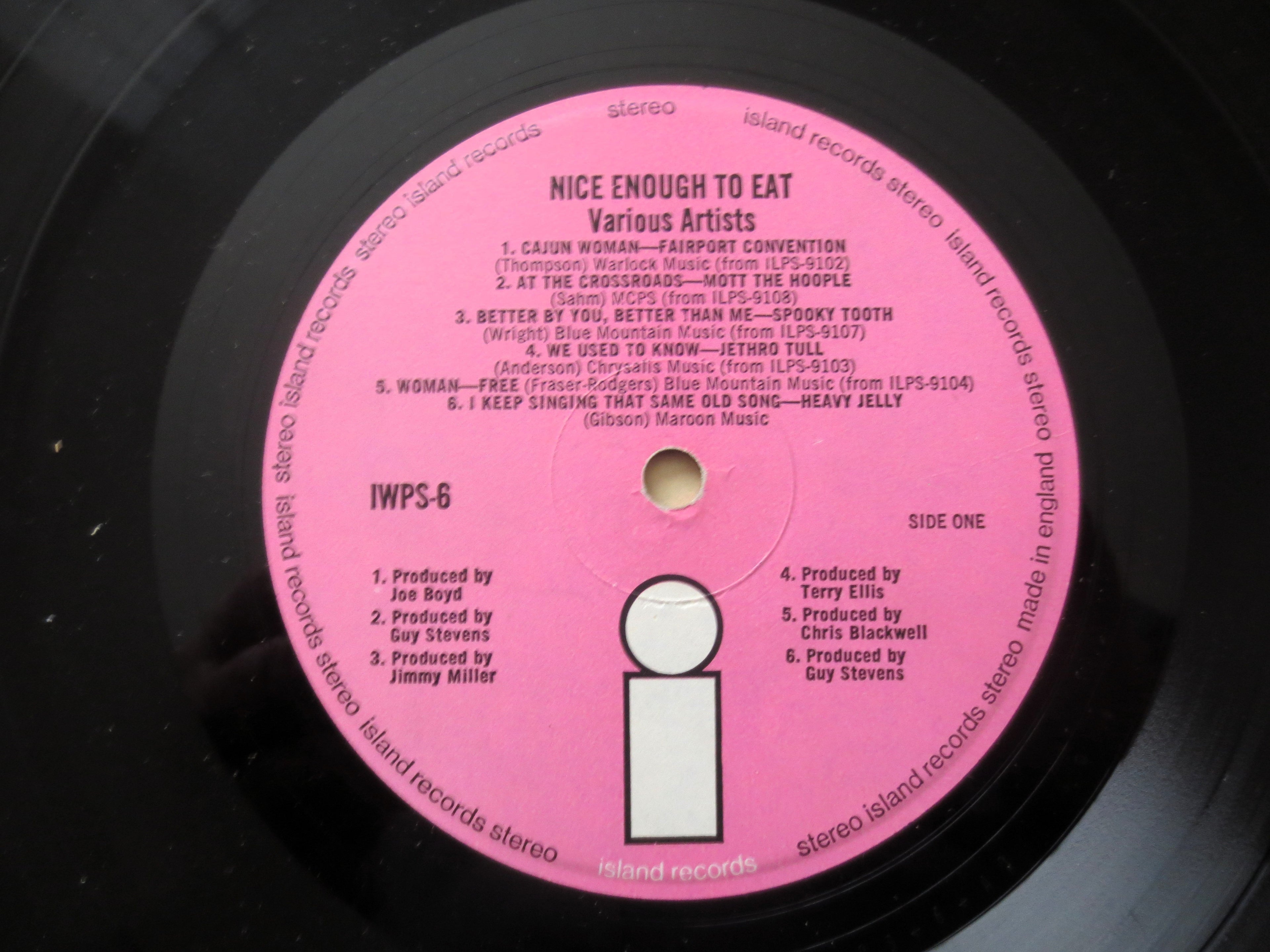 NICE ENOUGH to EAT, Classic Rock Album, Rock Compilation, 1969 Record
