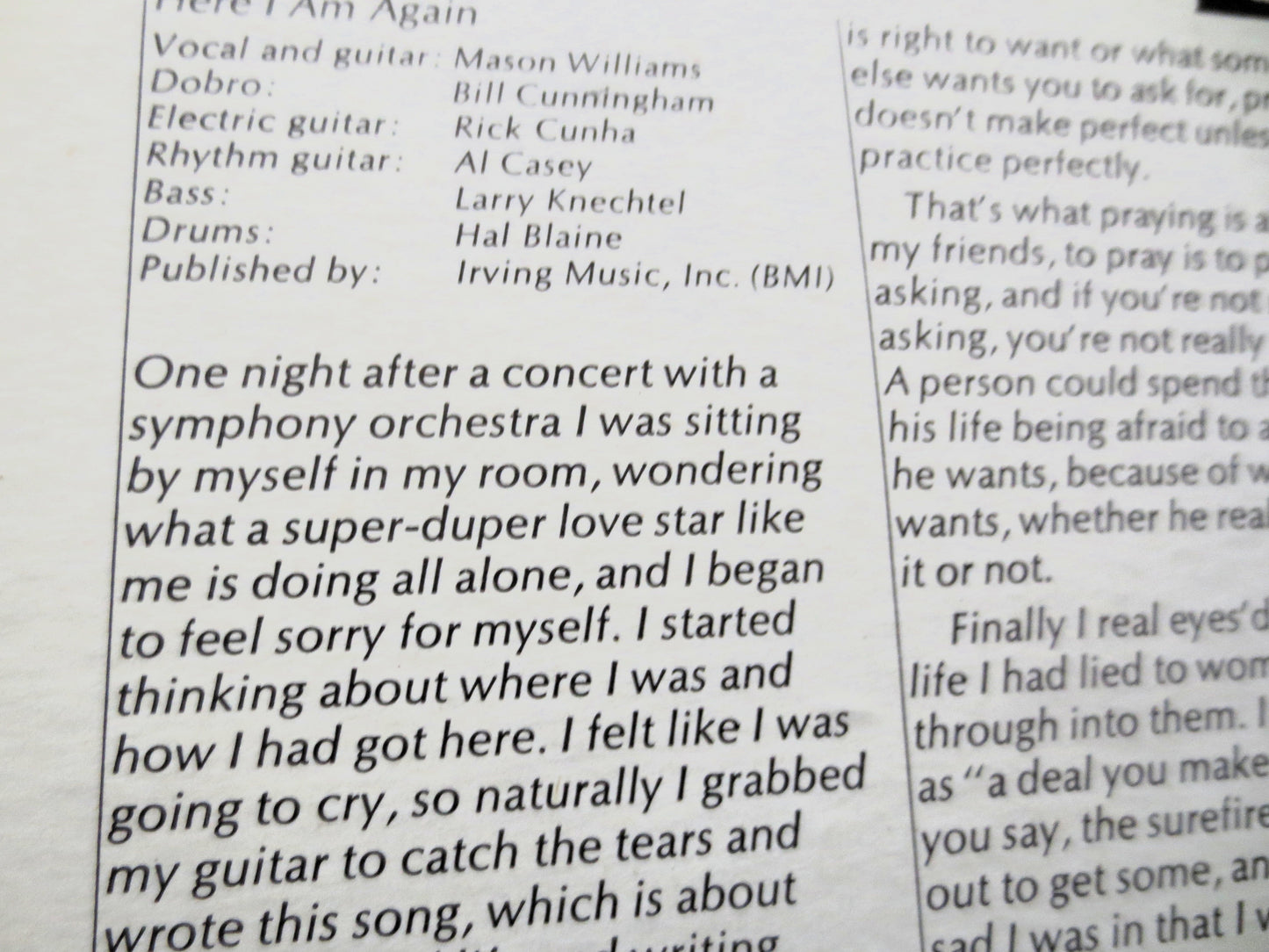 MASON WILLIAMS, SHAREPICKERS, Country Album, 1970 Record, Vintage Vinyl Lp