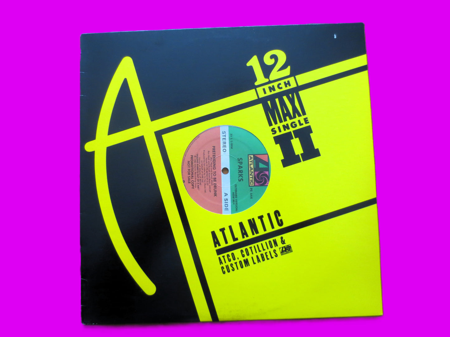 SPARKS, PRETENDING to be DRUNK, " 12" Ep, 1984 Promo Record, Vintage Vinyl Lp