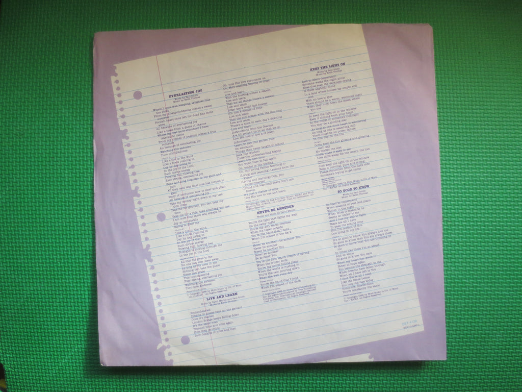PAUL SMITH, Live & Learn, Vintage Album, 1986 Record, Vinyl Lp