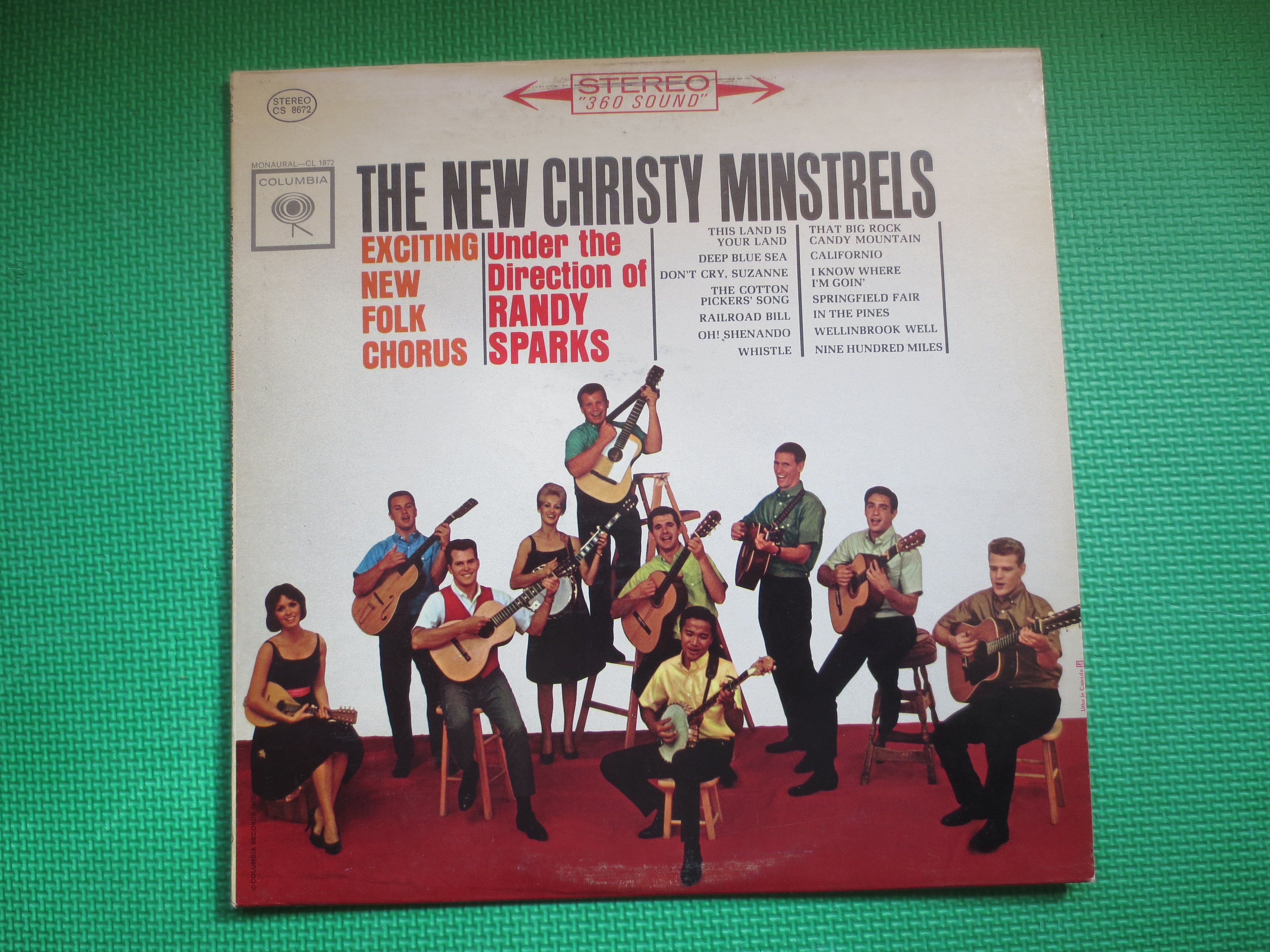 The NEW CHRISTY MINSTRELS, Exciting New Folk Chorus, 1962 Record, Vinyl Lp
