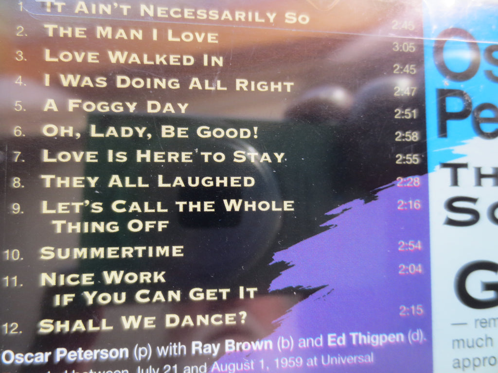 OSCAR PETERSON, Peterson Plays The George Gershwin Songbook, Jazz Music, 1996 Compact Disc