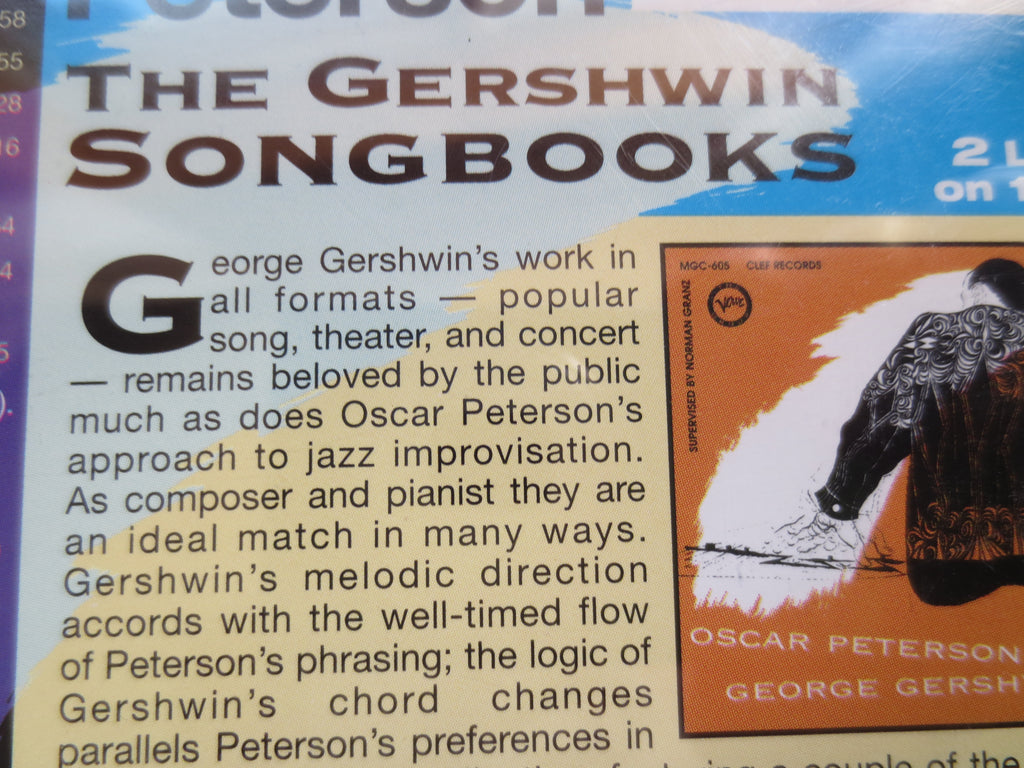 OSCAR PETERSON, Peterson Plays The George Gershwin Songbook, Jazz Music, 1996 Compact Disc