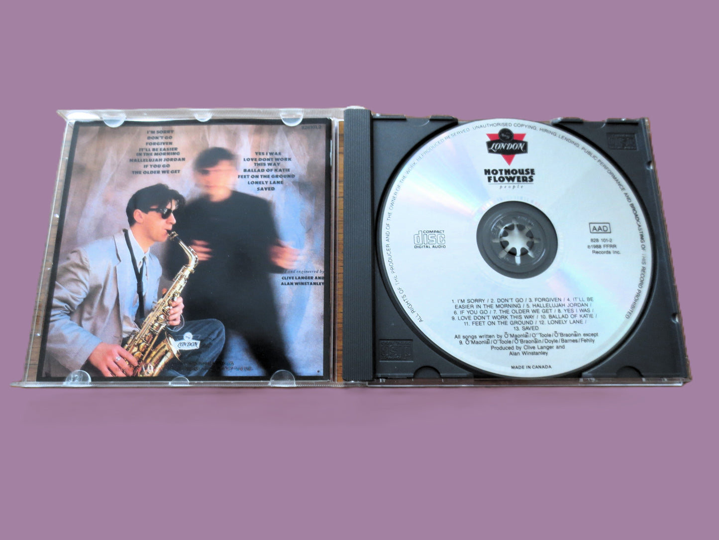 HOTHOUSE FLOWERS, PEOPLE, Blues Rock, 1988 Compact Disc, Vintage Cd