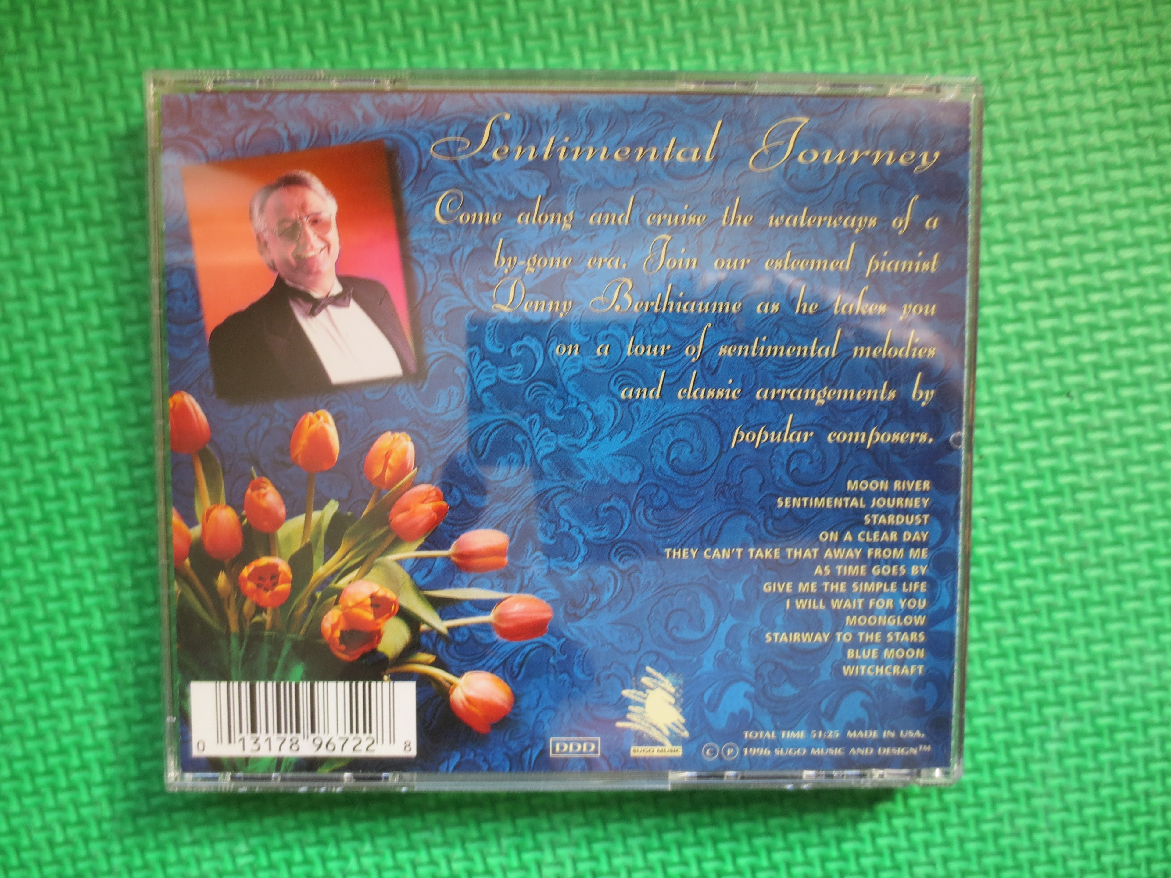 DENNY BERTHIAUME, SENTIMENTAL Journey, Jazz Music, 1996 Compact Disc, Vintage Cd
