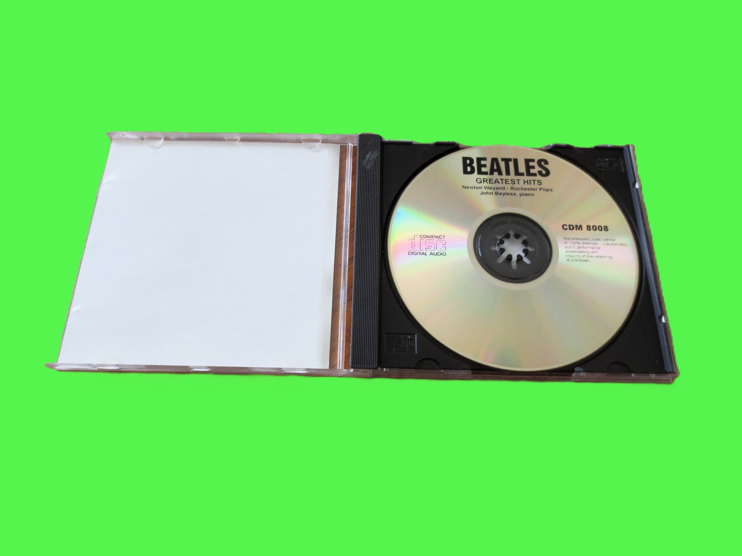 The BEATLES, GREATEST Hits, ROCHESTER Pops, Rock and Roll, 1989 Compact Disc, Vintage Cd