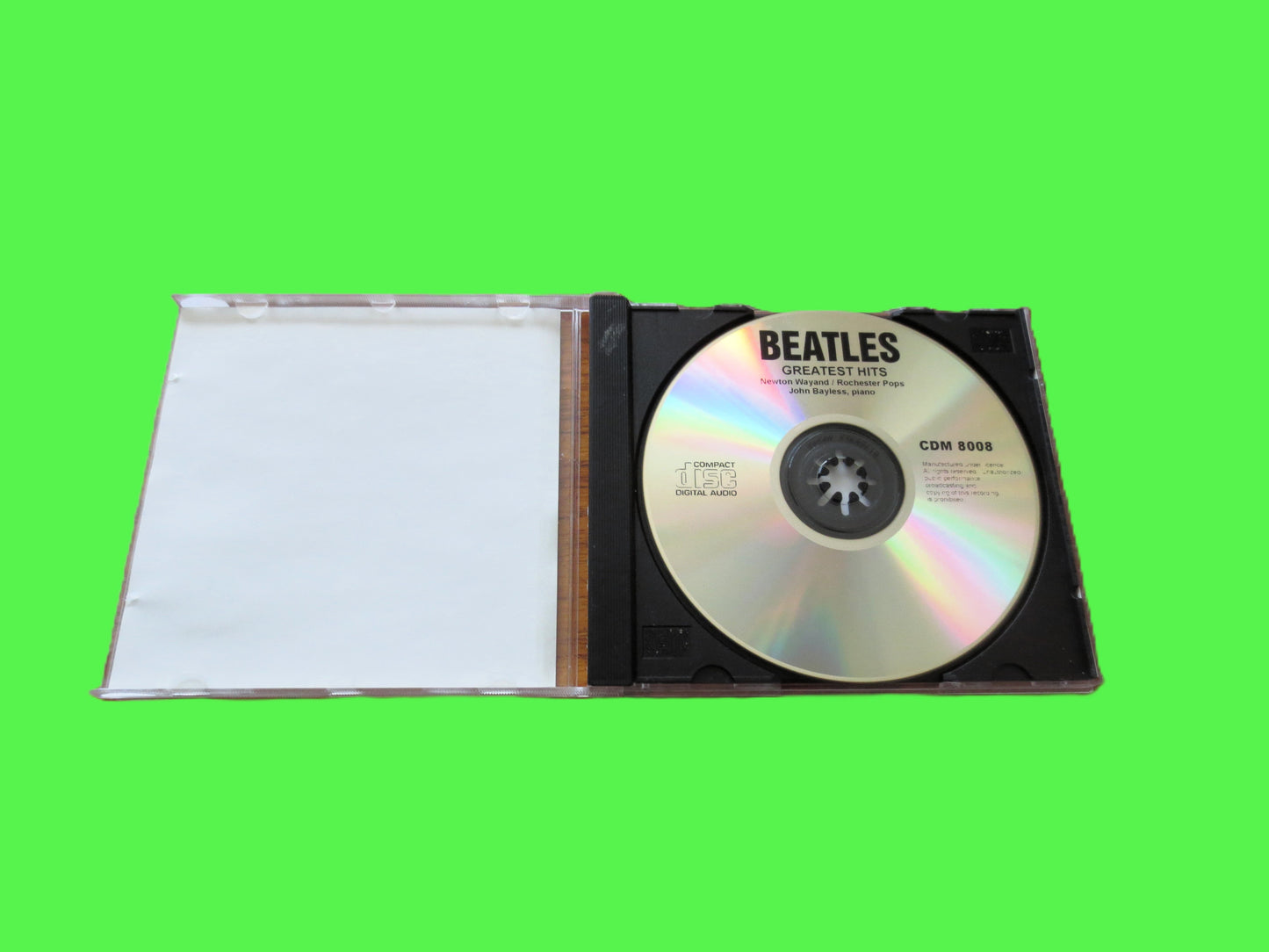 The BEATLES, GREATEST Hits, ROCHESTER Pops, Rock and Roll, 1989 Compact Disc, Vintage Cd