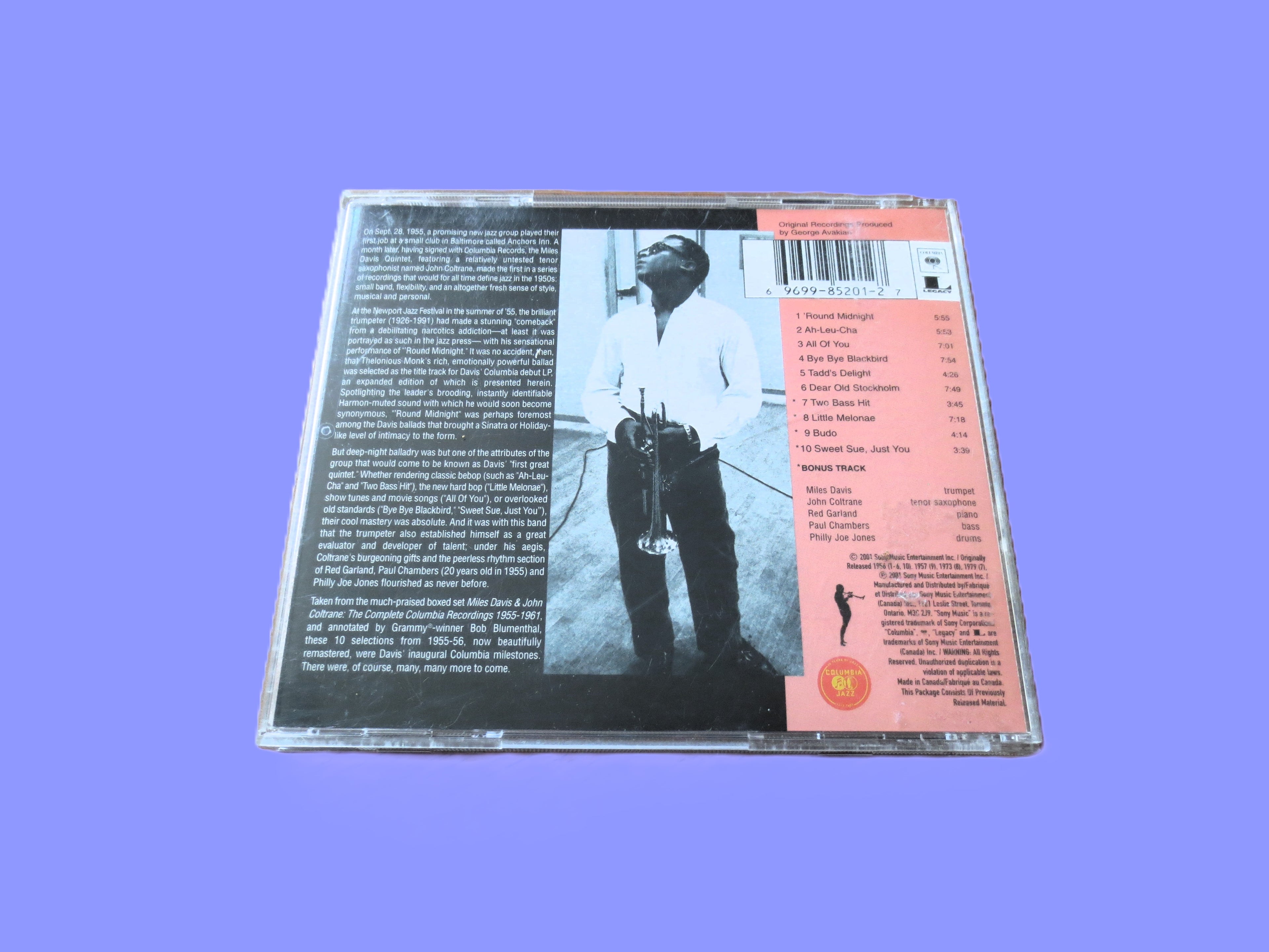MILES DAVIS, 'ROUND About Midnight, Jazz Music, 2001 Compact Discs, Vintage Cd