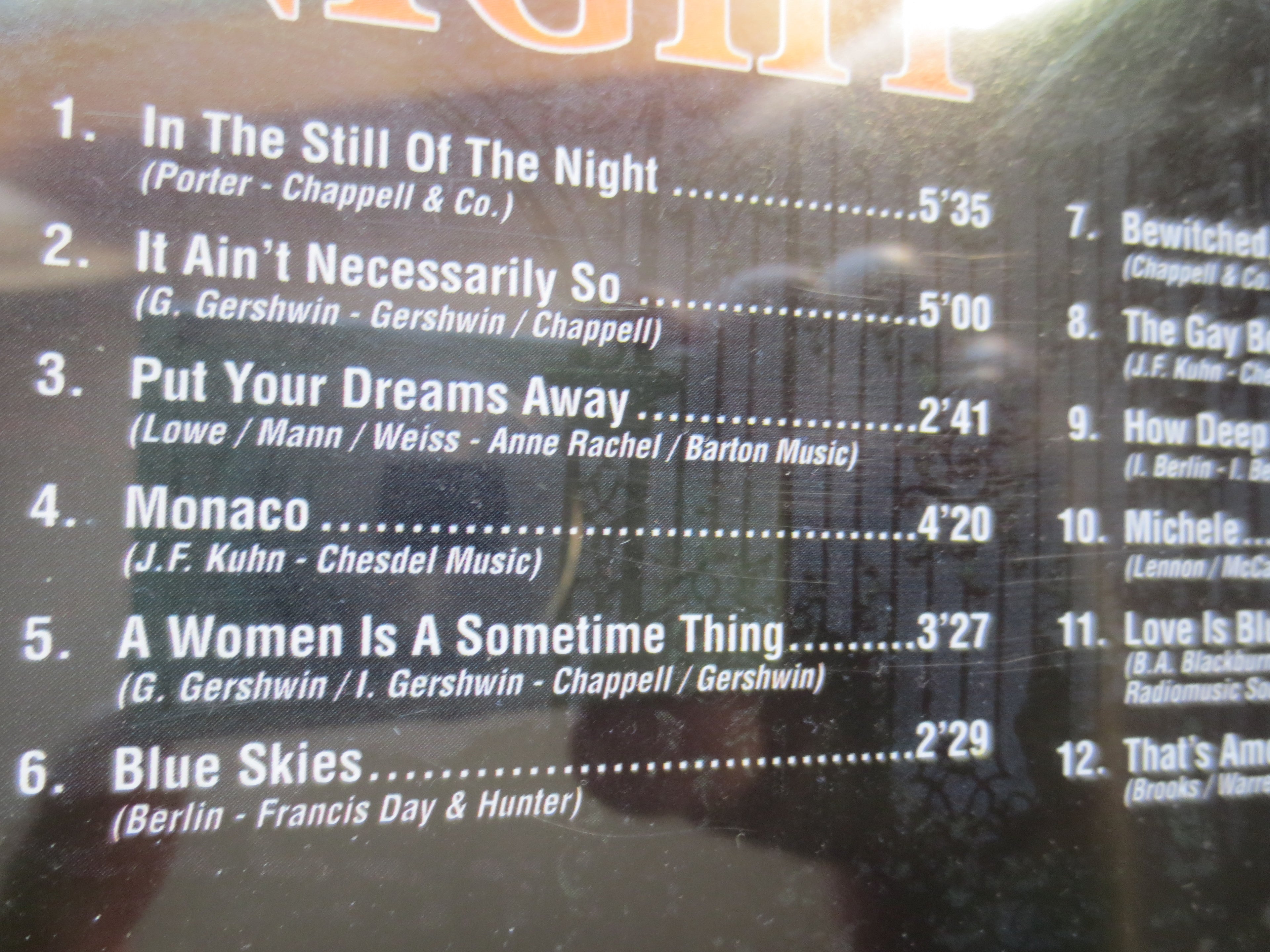 In the Still of the Night, Romantic Jazz Music, 1996 Compact Disc, Vintage Cd