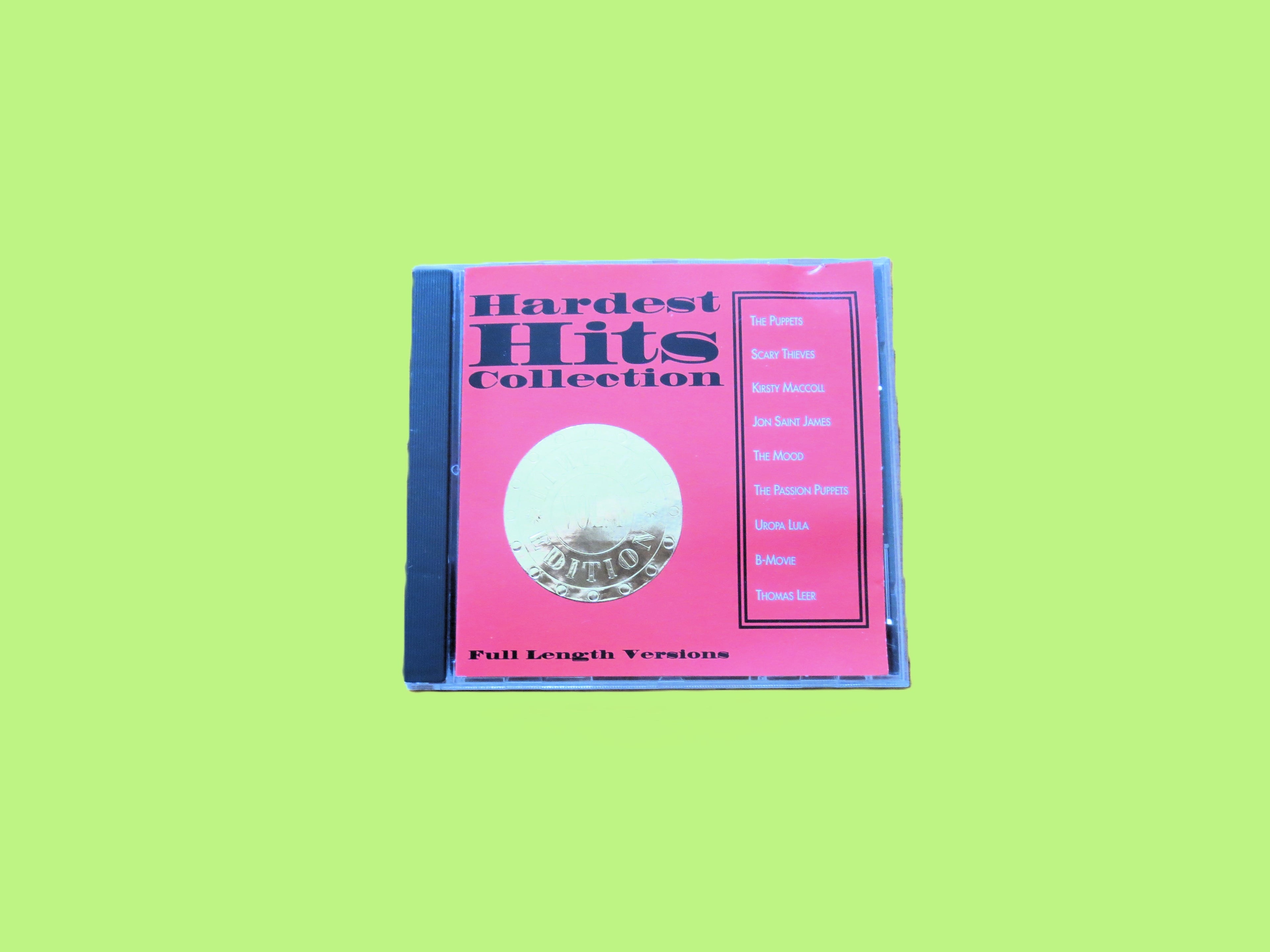 HARDEST HITS COLLECTION, Rare New Wave Music Cd, 1991 Compact Disc, Vintage Cd