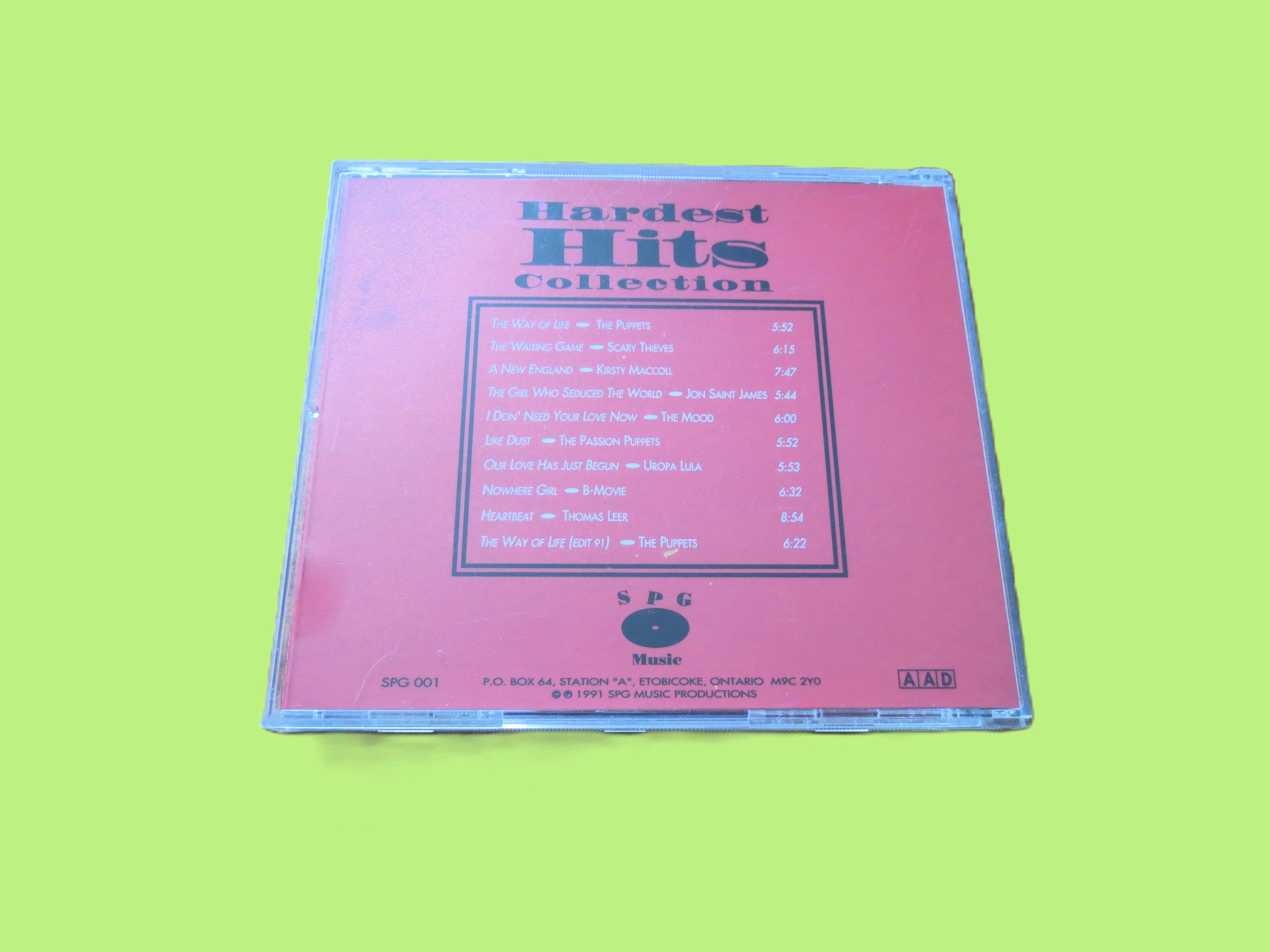 HARDEST HITS COLLECTION, Rare New Wave Music Cd, 1991 Compact Disc, Vintage Cd