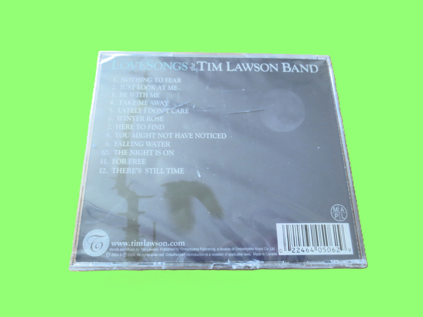 TIM LAWSON Band, Factory SEALED, Love Songs, Blues Music, 2004 Compact Disc, Vintage Cd