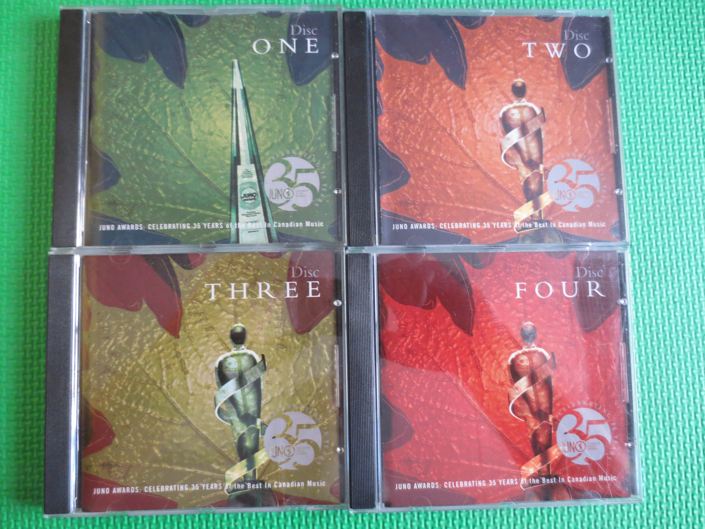 JUNO AWARDS, 4 Cd DISCS, Juno Award Cd, Rush Cd, Heart Cd, Bto Cd, Guess Who Cd, Terry Jacks Cd, Streetheart Cd, Dan Hill Cd