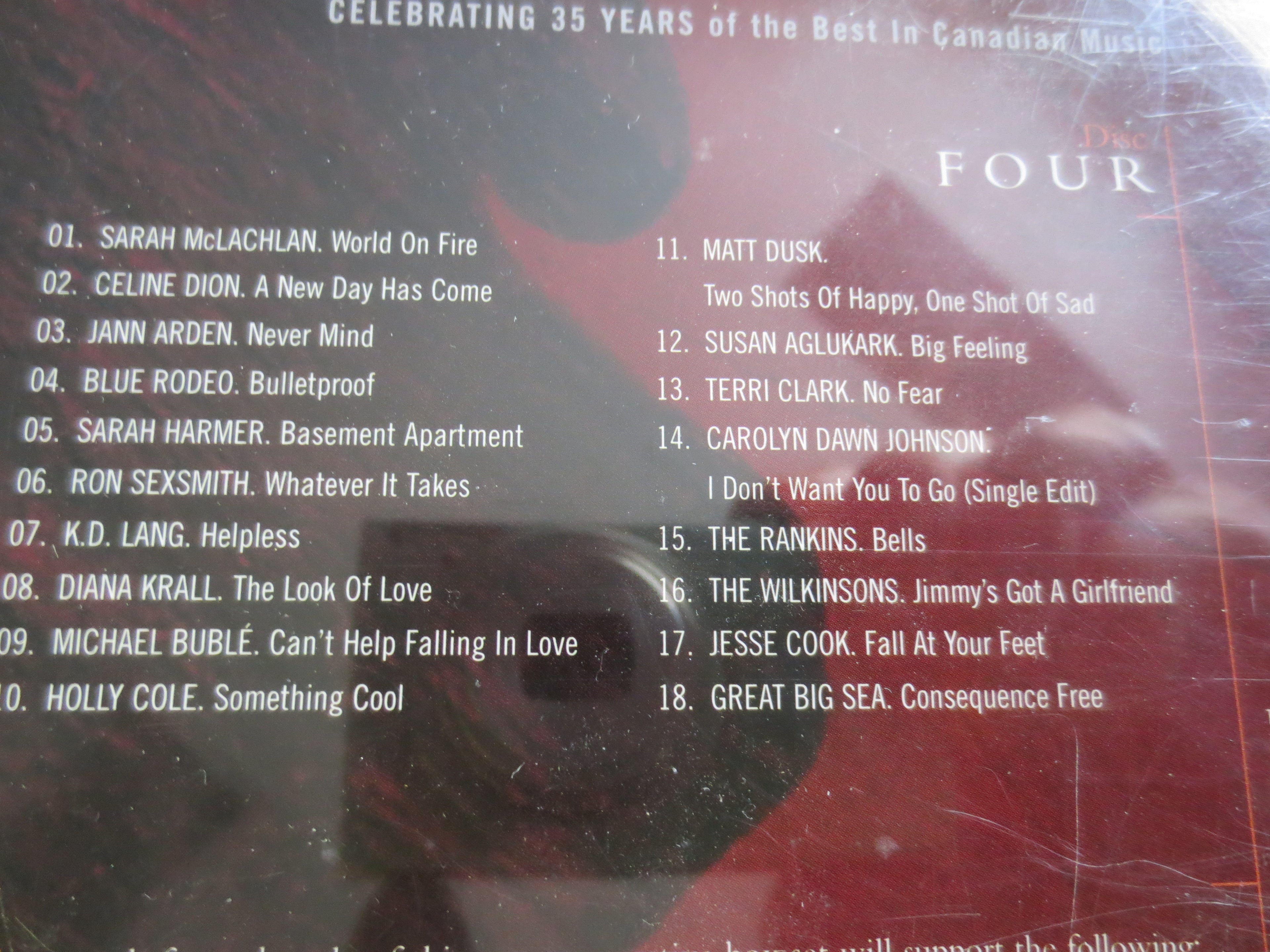 JUNO Awards 4 CD Set: Celebrating 35 Years of Canadian Music, Compact Discs, Cd's