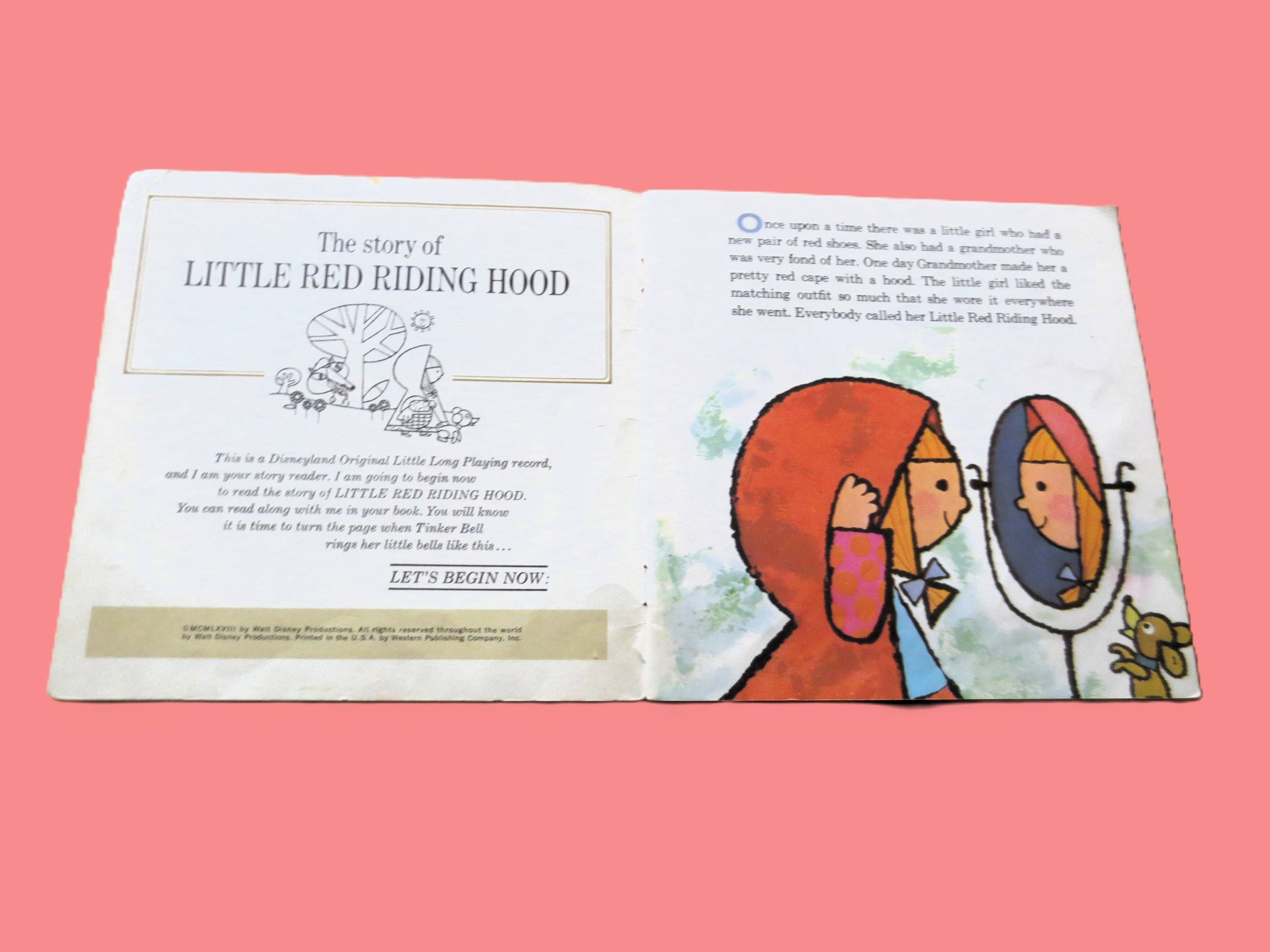 Little Red Riding Hood – Disneyland Book and Record (1968) Vinyl LP
