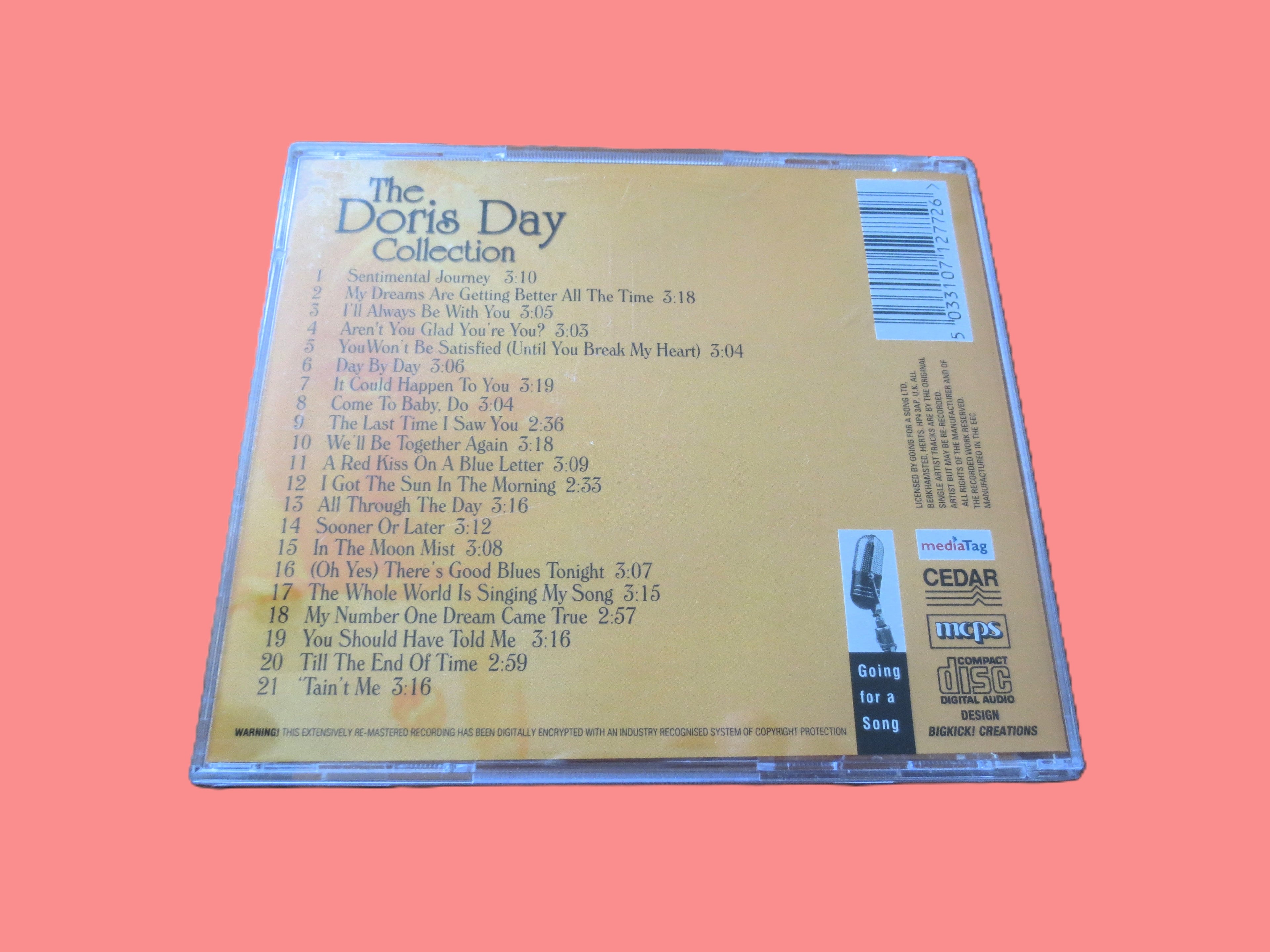 DORIS DAY, Hit COLLECTION, Jazz Pop Music, 1989 Compact Disc, Vintage Cd