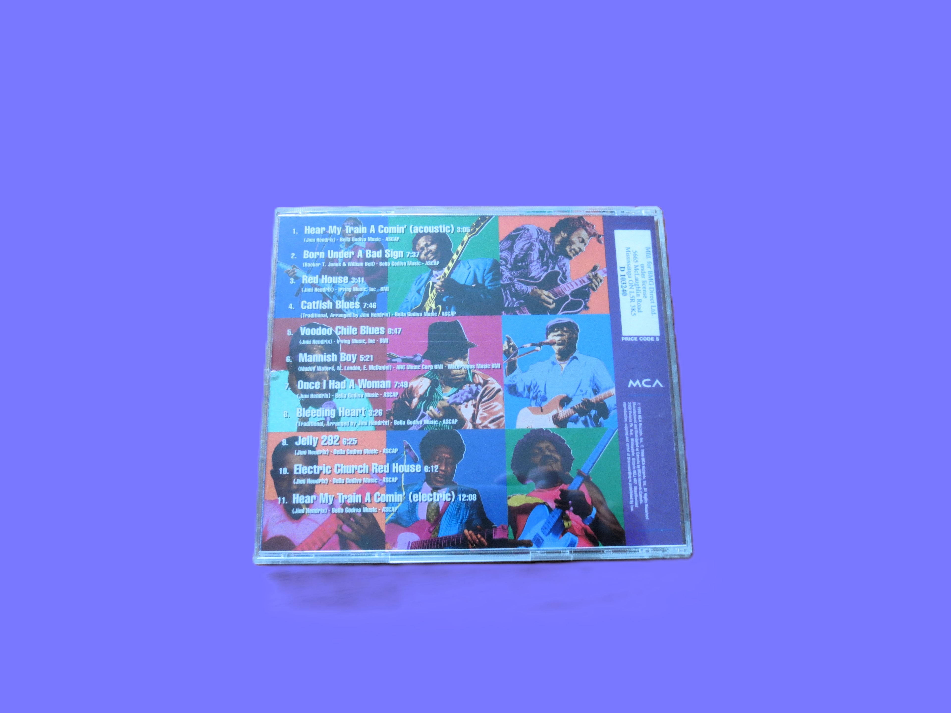 JIMI HENDRIX, BLUES, Muddy Waters, 1994 Compact Disc, Vintage Cd