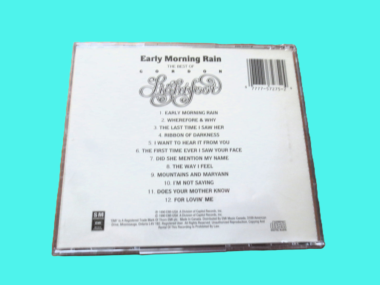 GORDON LIGHTFOOT, GREATEST Hits, 1990 Compact Disc, Vintage Cd