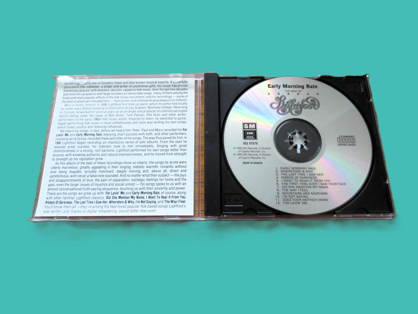 GORDON LIGHTFOOT, GREATEST Hits, 1990 Compact Disc, Vintage Cd