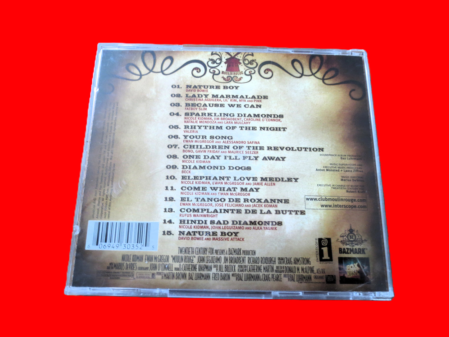 MOULIN ROUGE, Film SOUNDTRACK, 2001 Compact Disc, Vintage Cd