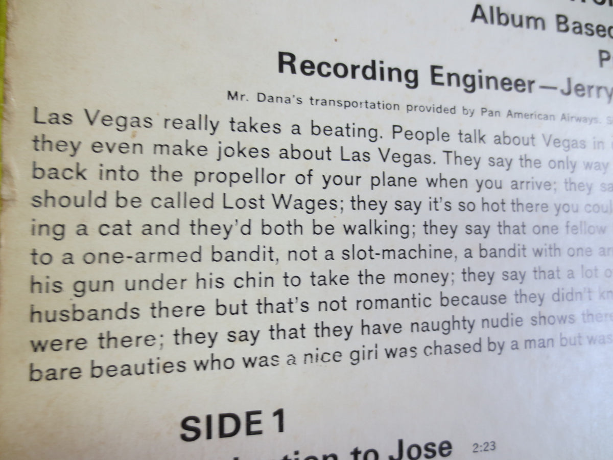 Bill Dana – Jose Jimenez in Las Vegas (1964) Vinyl LP