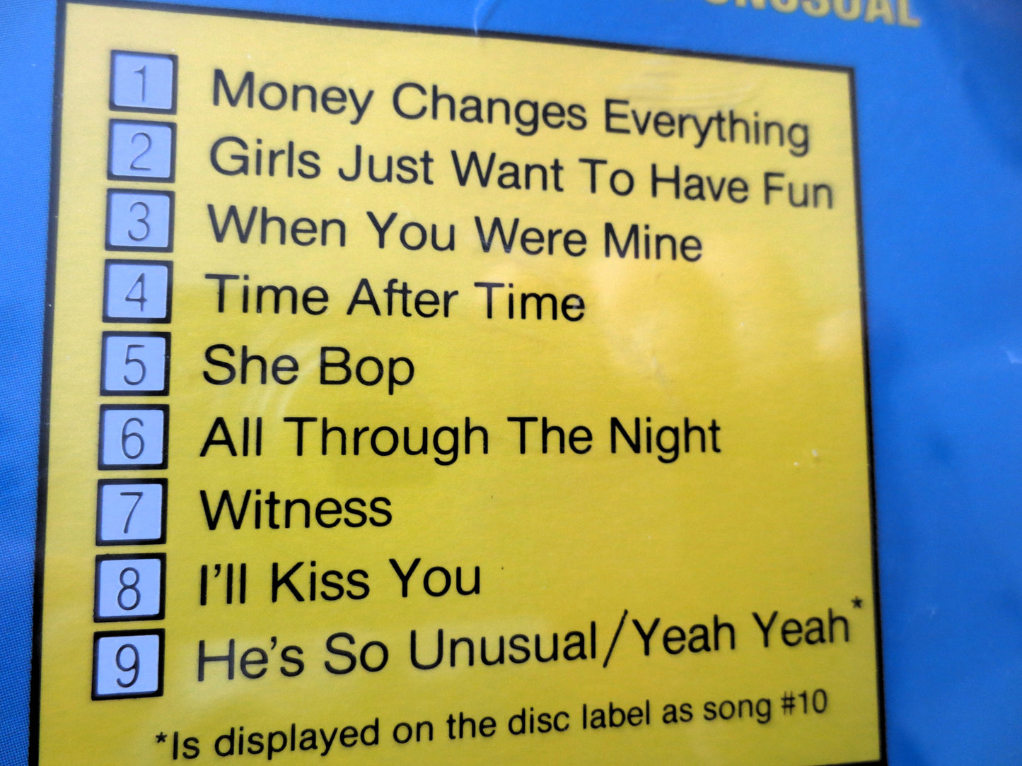 CYNDI LAUPER, She's So UNUSUAL, 1985 Compact Disc, Vintage Cd