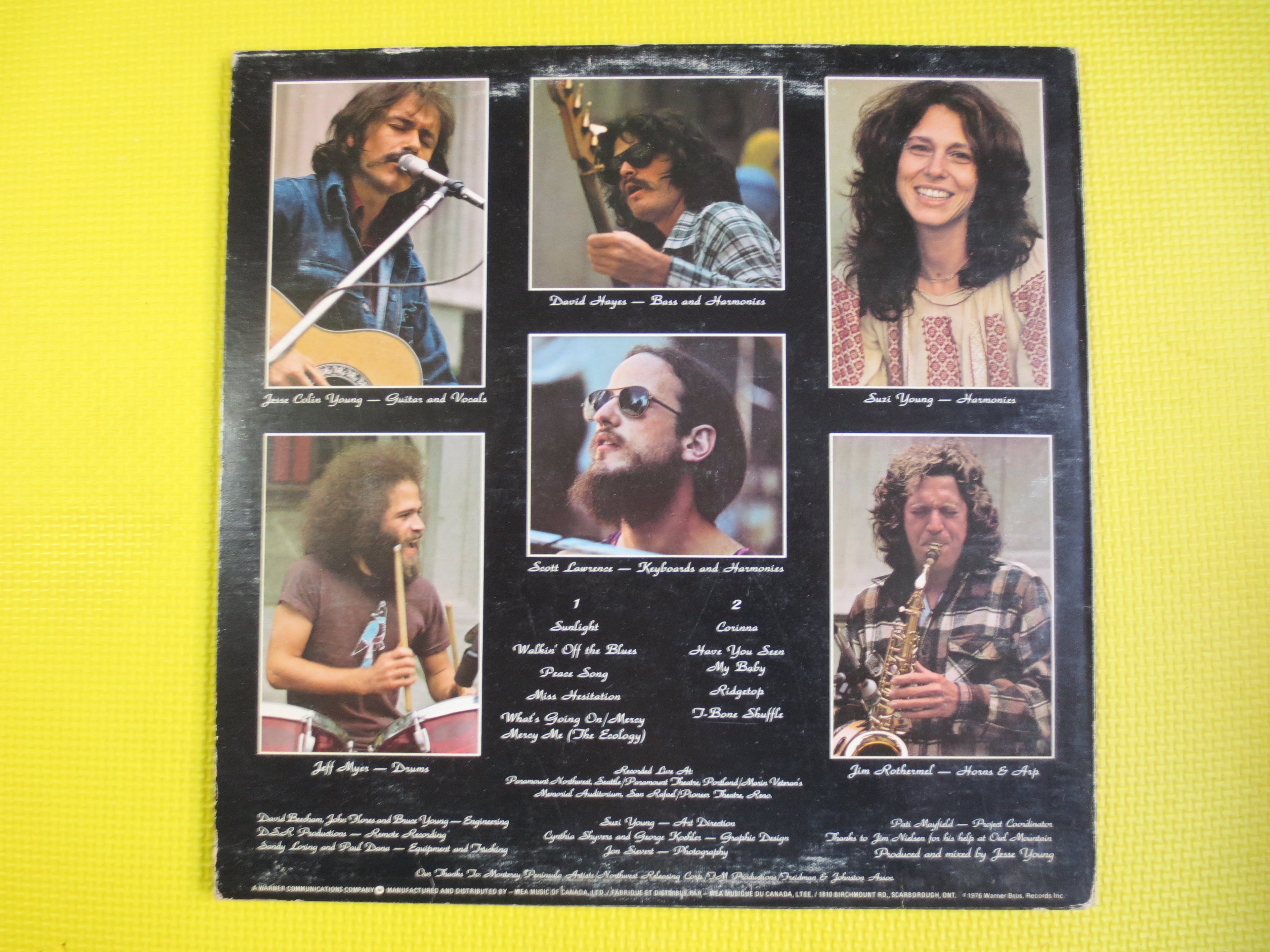 JESSE COLIN YOUNG, On the Road, Jesse Colin Young Lp, Blues Rock Record, Blues Country Album, Blues Folk Album, Vintage Record, 1976 Records