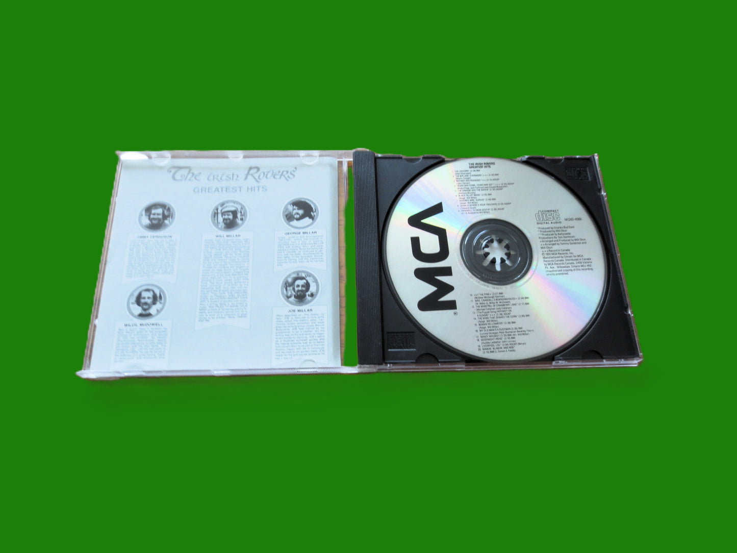 The IRISH ROVERS, GREATEST Hits, 1985 Compact Disc, Vintage Cd