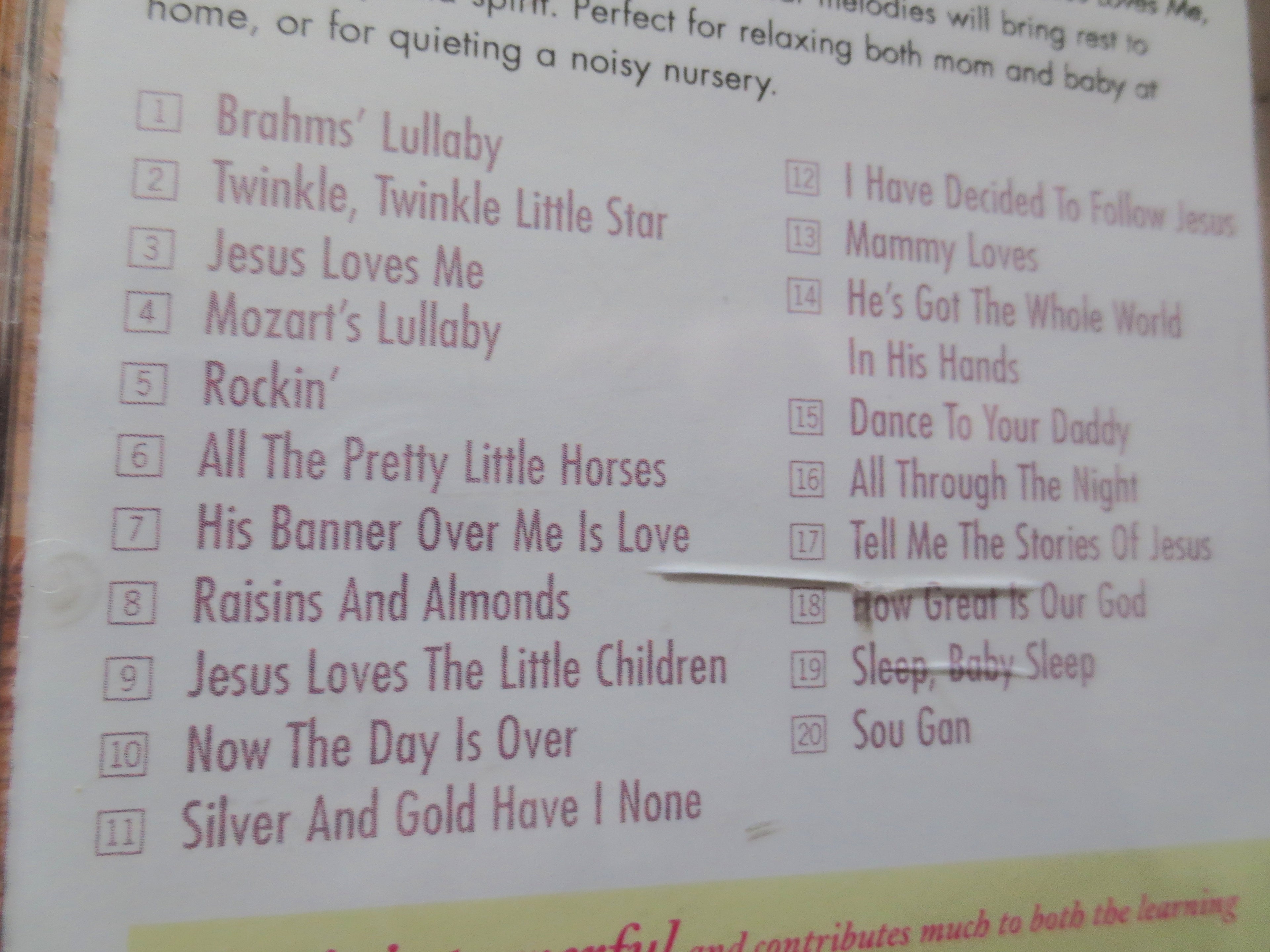 BABY's FIRST LULLABIES, Children's Music, 2005 Compact Disc, Vintage Cd