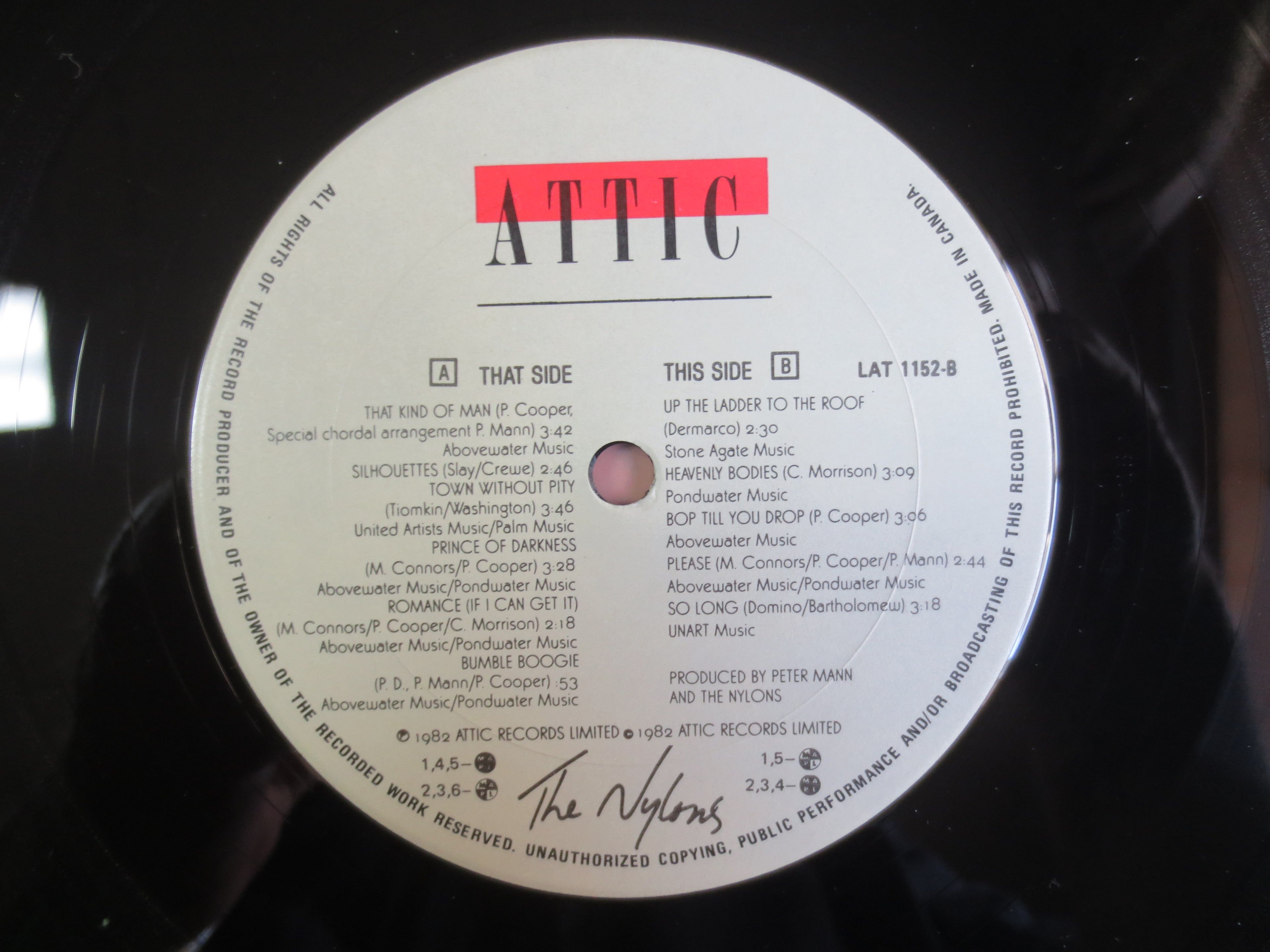 The NYLONS, One Size Fits All, Vintage Album, 1982 Record, Vinyl Lp
