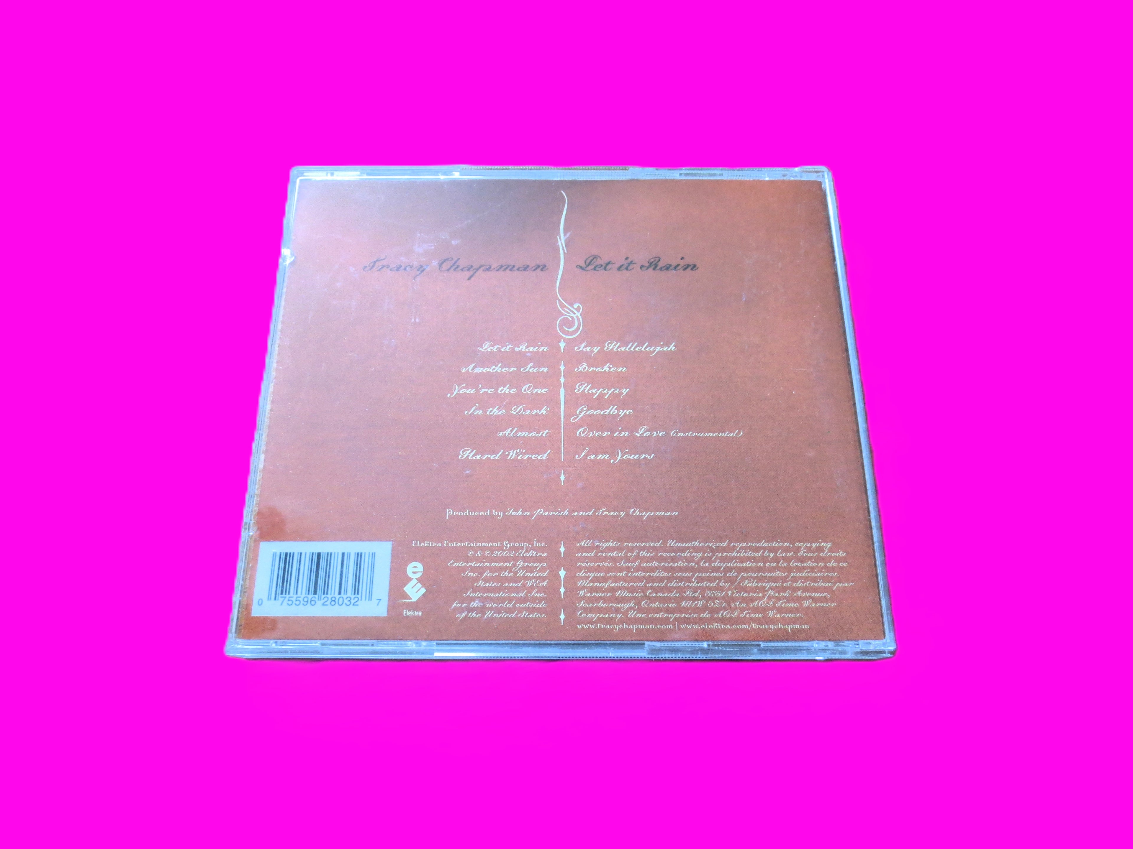 TRACY CHAPMAN, Let it RAIN Cd, 2002 Compact Disc, Vintage Cd